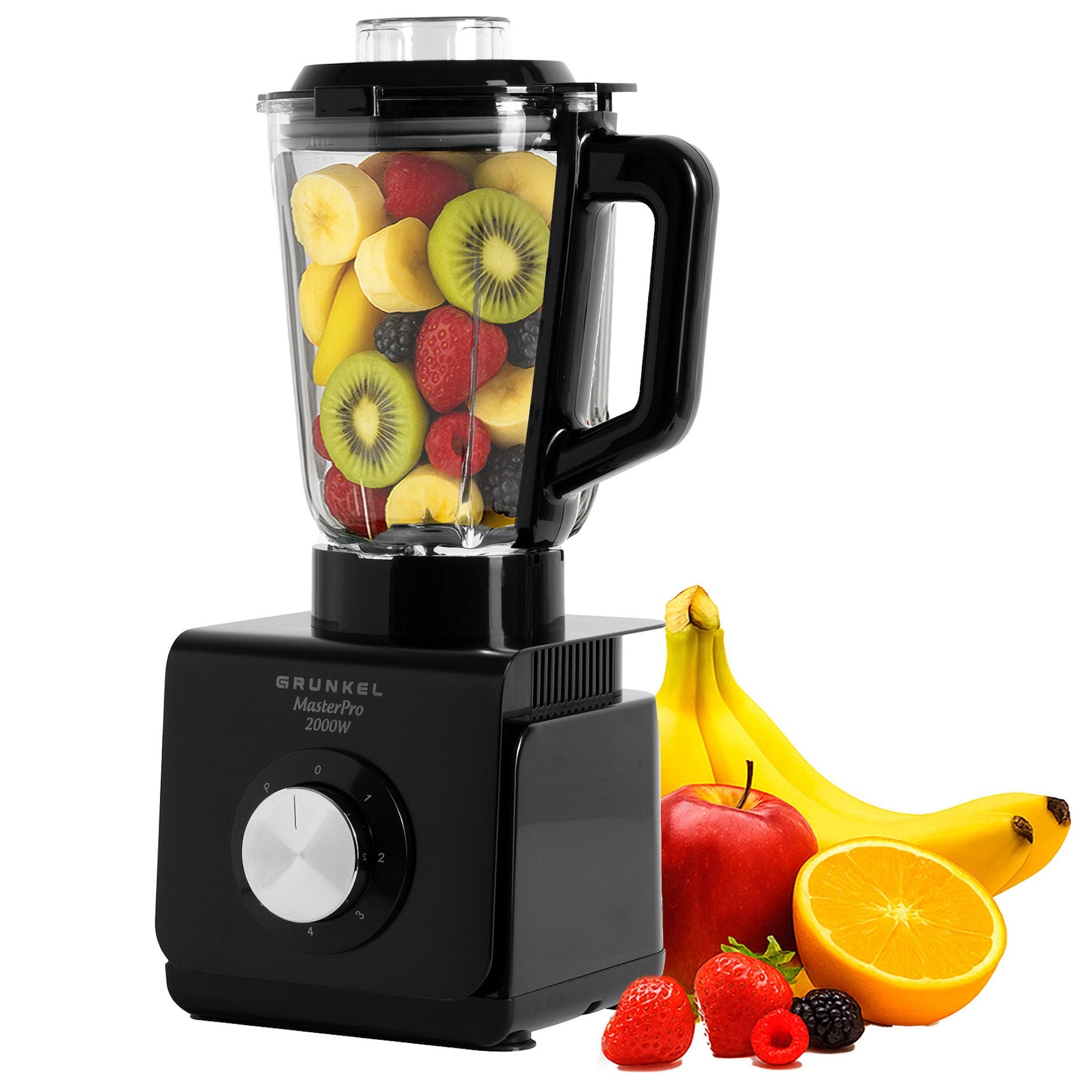 EAN 8426156018300 - Grunkel BAT-2000 MASTERPRO licuadora 1,5 L Batidora de vaso 2000 W Negro, Transparente imagen 1