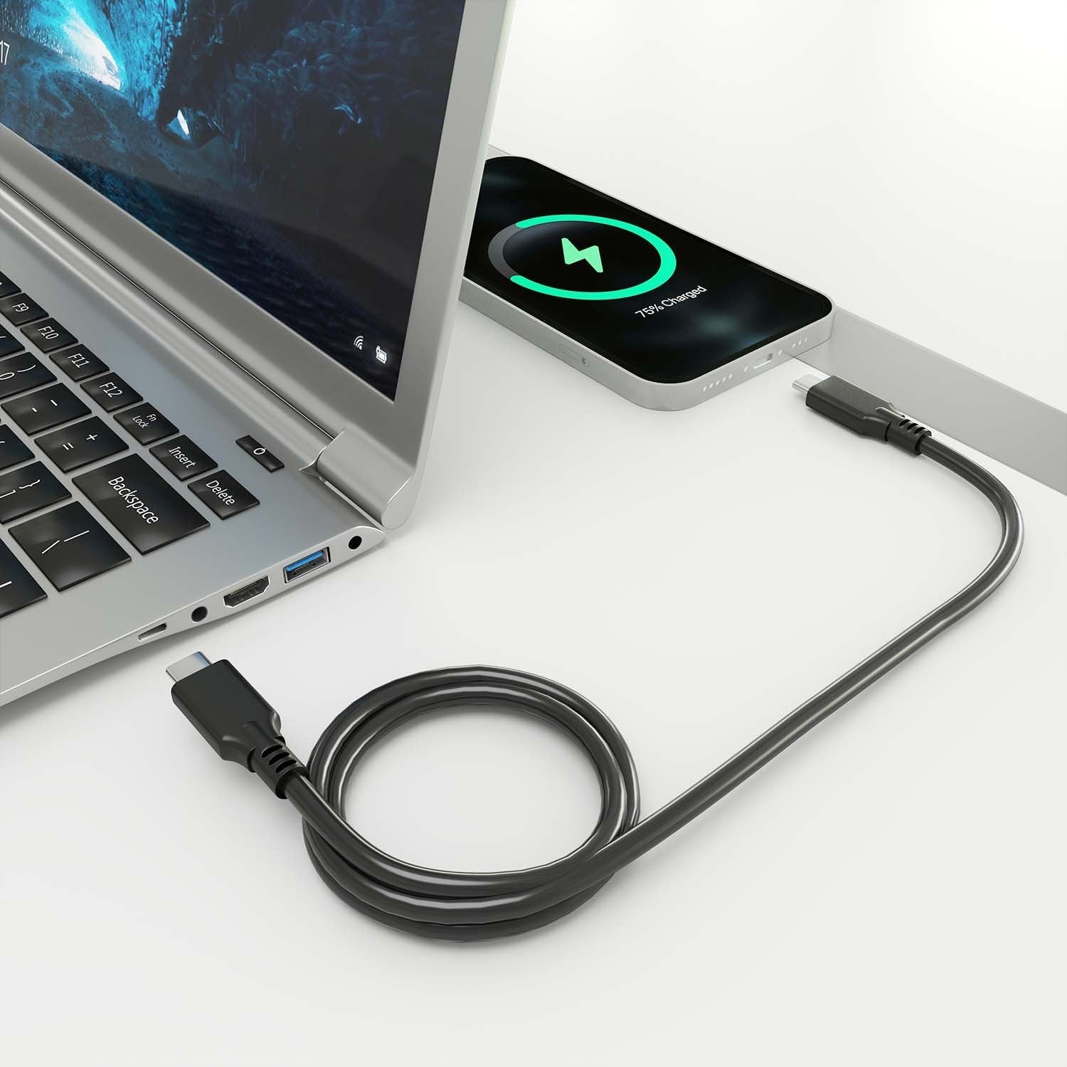 Aisens Cable Usb 3.2 Gen2x2 20gbps 8k@30hz 5a 100w E-Marker, Tipo Usb-C/M-Usb-C/M, Negro, 3.0m