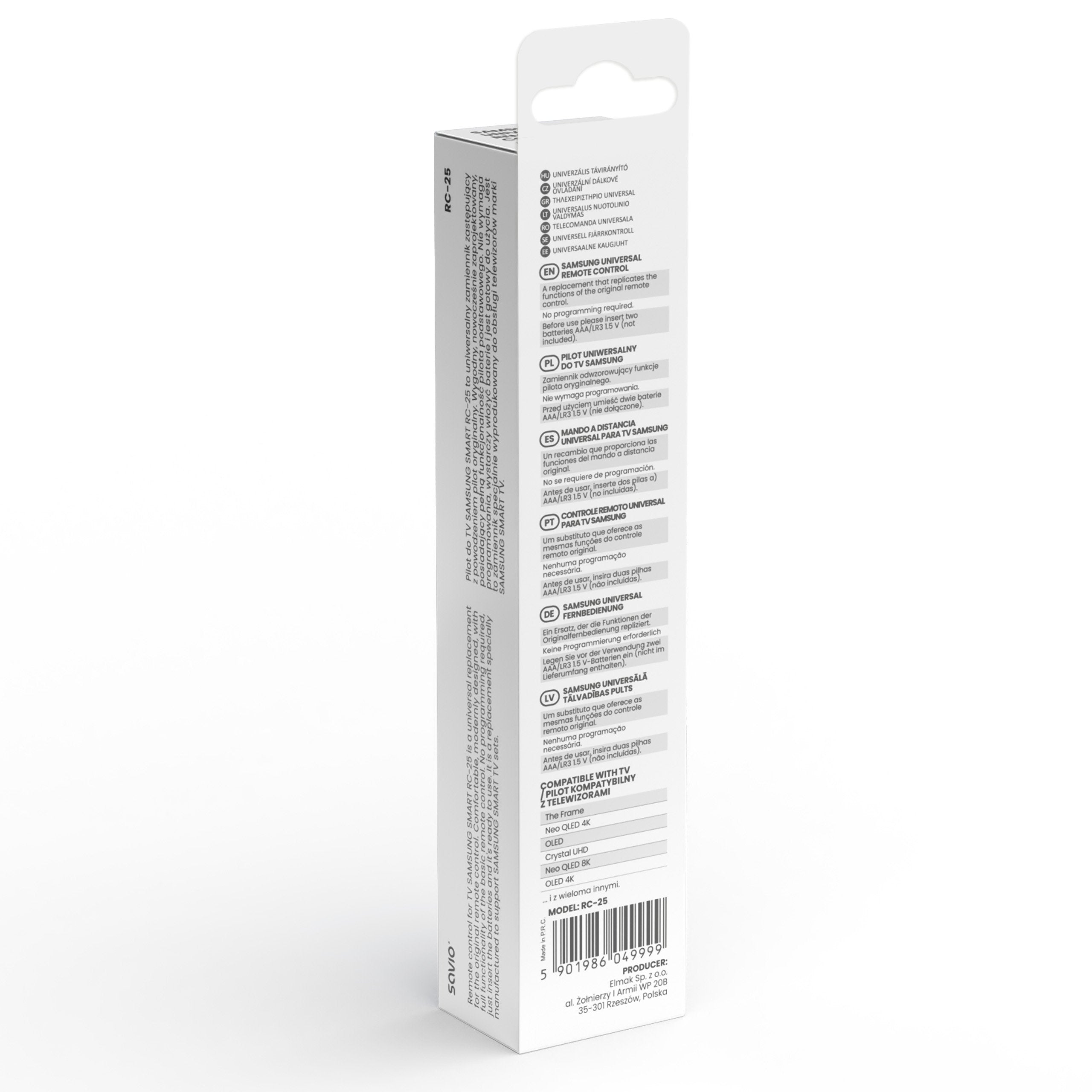 Savio Rc-25 Mando A Distancia Ir Inalámbrico Tv Botones