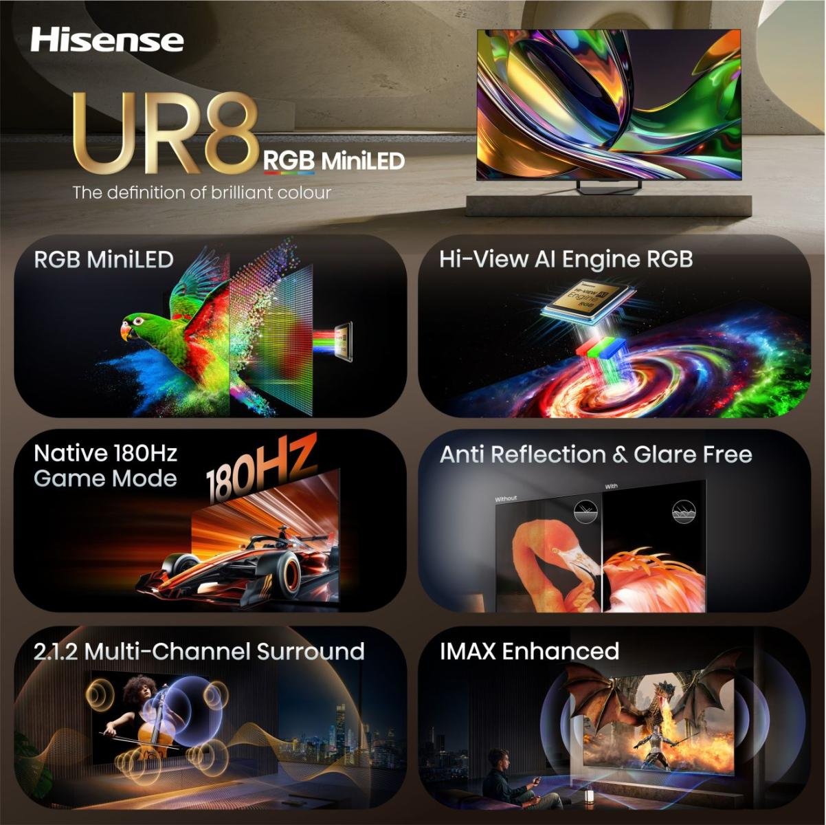 Hisense Hisense 85ur8ds Rgb Miniled (Null Cm (Null Zoll)) 85ur8ds