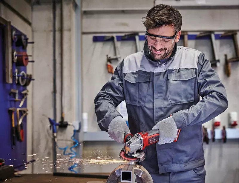 Amoladora Angular A Batería Einhell Te-Ag 18/115 Q Li Solo, 18 Voltios Rojo/Negro, Sin Batería Ni Cargador