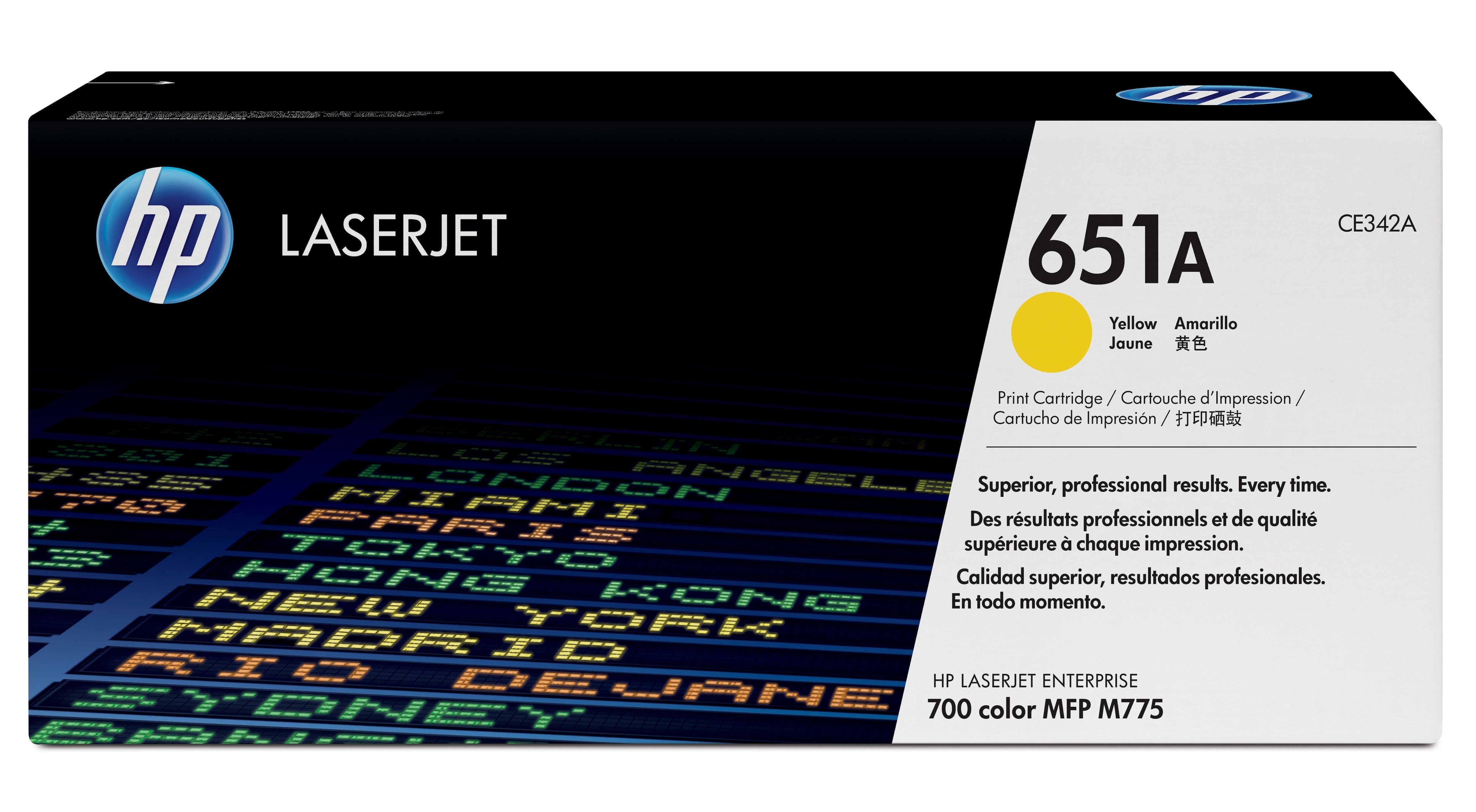 EAN 0886111121342 - HP 651A Yellow Original LaserJet Toner Cartridge cartucho de tóner 1 pieza(s) imagen 1