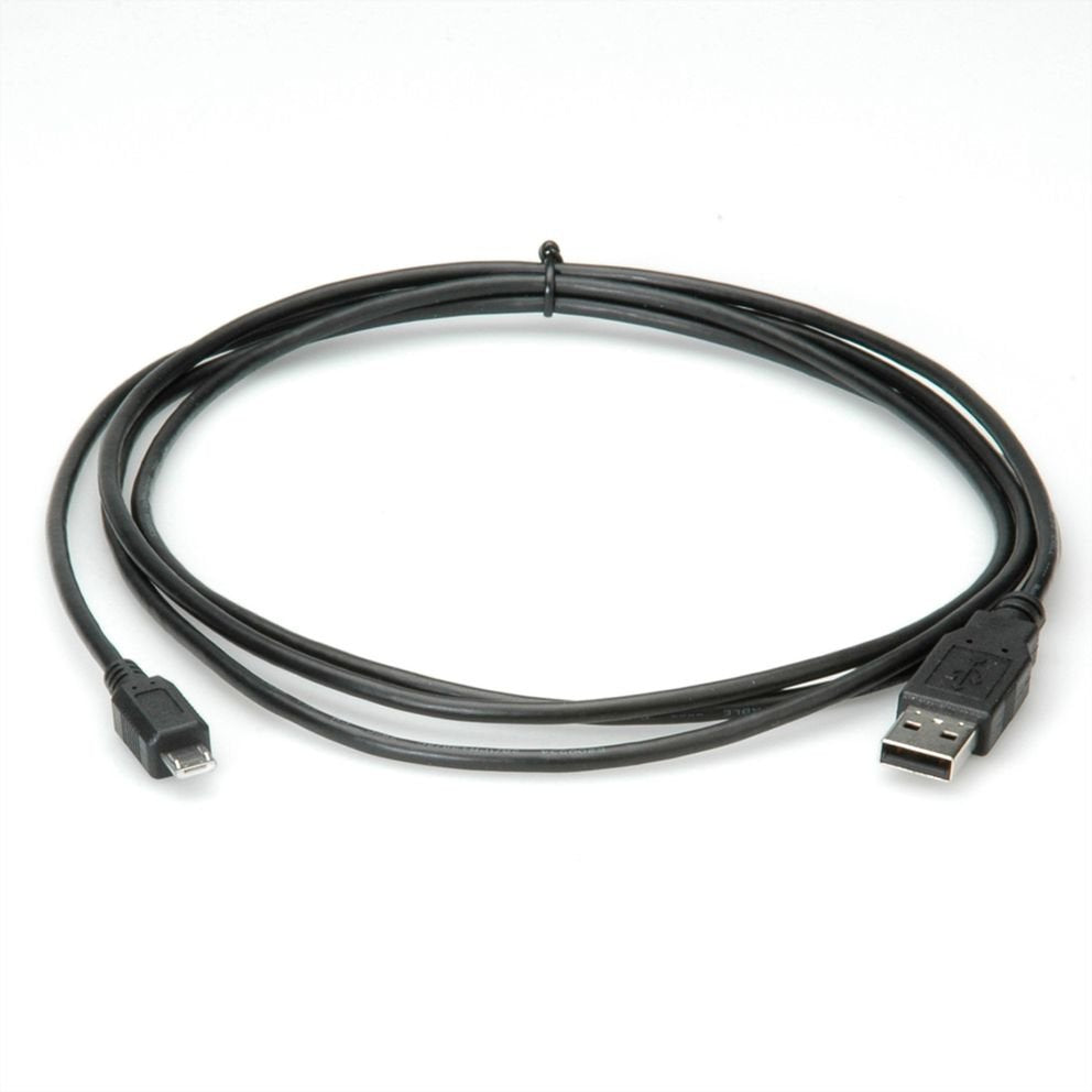 Cable Roline Usb 2.0 Usb A St - Micro Usb B St Schwarz 1,8m