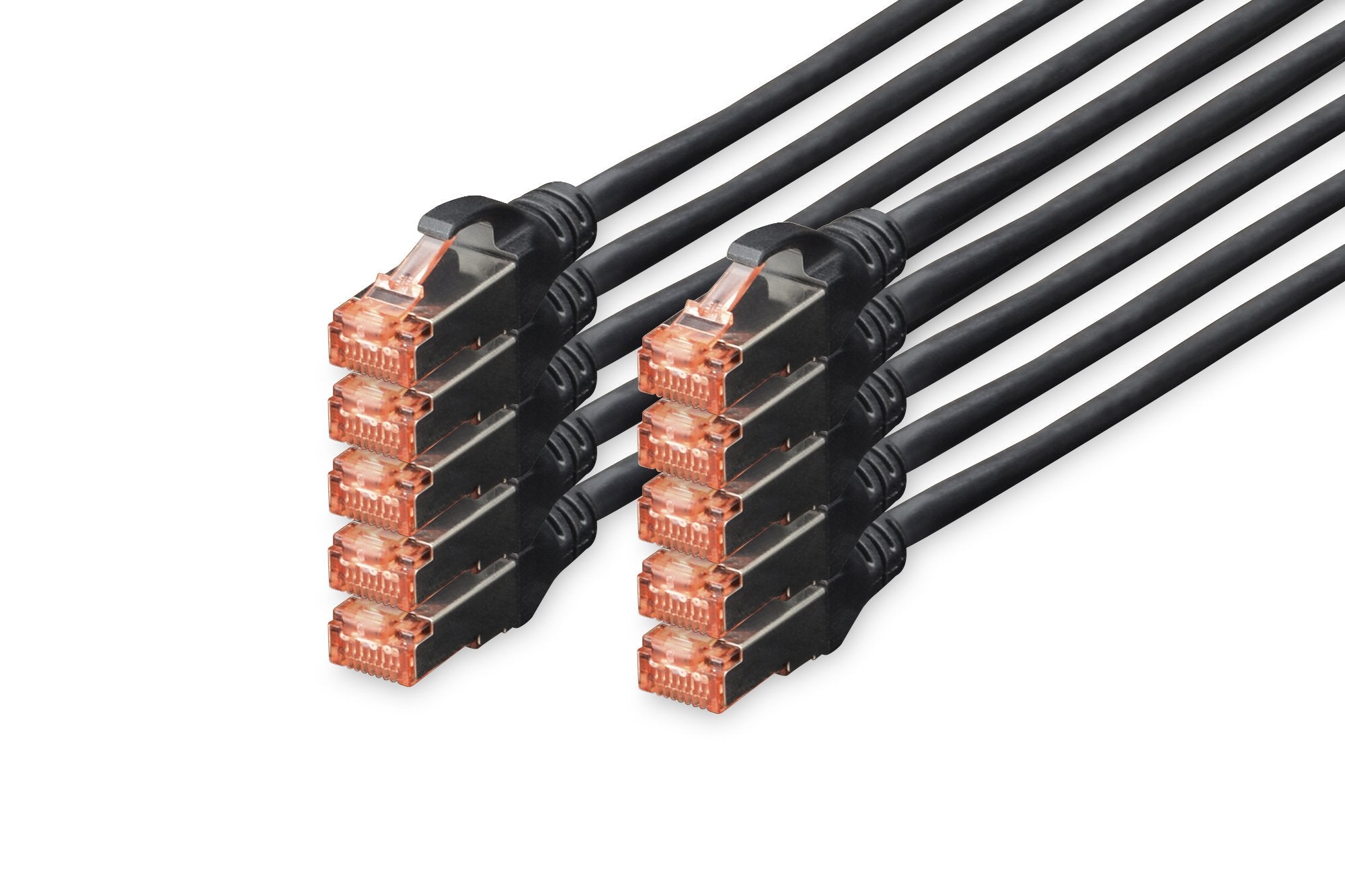 EAN 4016032442196 - Digitus DK-1644-050-BL-10 cable de red Negro 5 m Cat6 S/FTP (S-STP) imagen 1