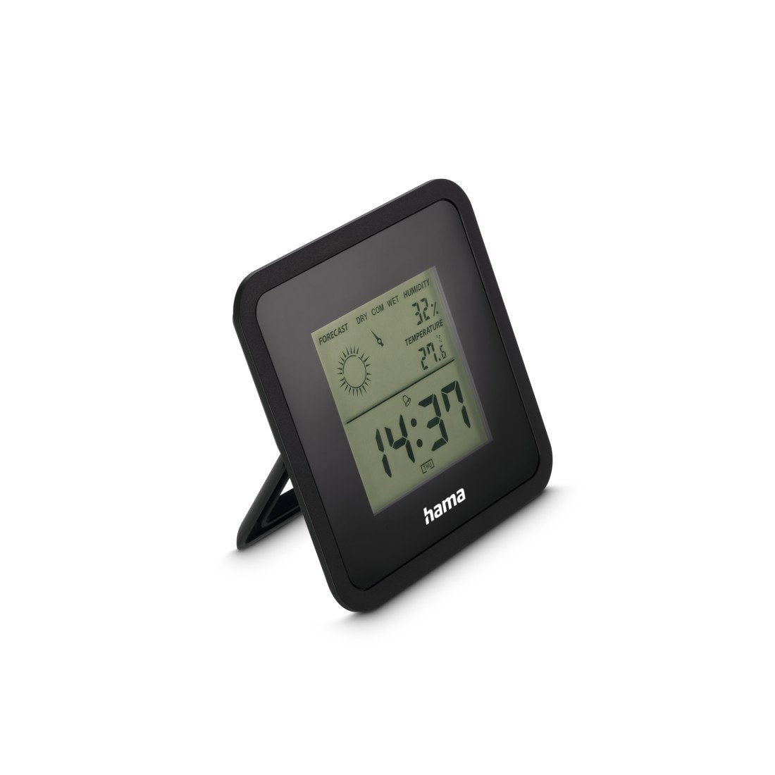 Hama Borneo Medidor De Temperatura Y Humedad Para Interior - Pantalla Digital - Reloj - Indicador De Confort -