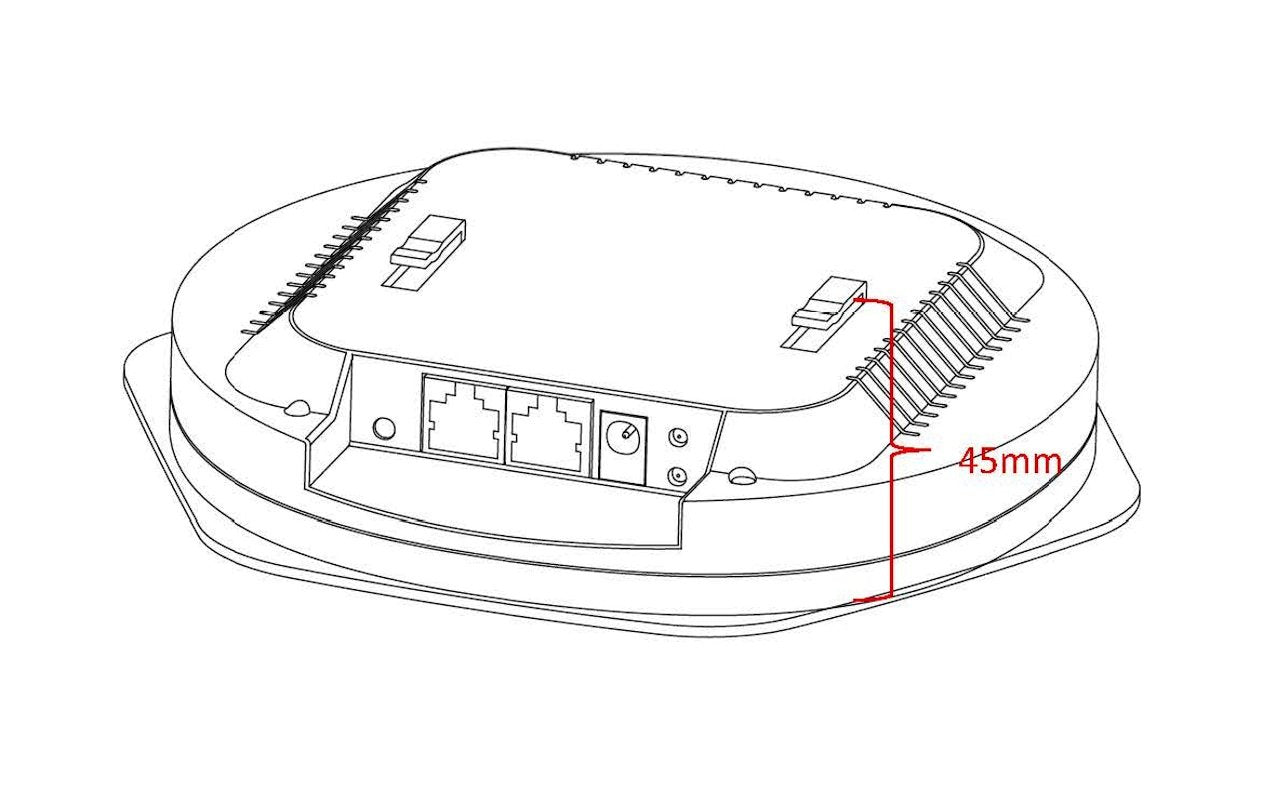 Level One Wifi-Ap 300m Punto De Acceso Poe Para Techo Ref. Wap-6111