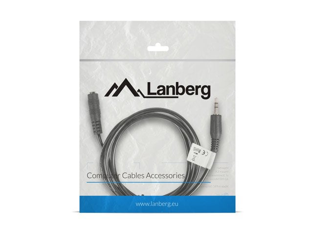 Lanberg Cable Estereo Ca-Mjfj-10cc-0015-Bk Jack 3.5mm Macho A Jack 3.5mm Hembra,1.5 Metros