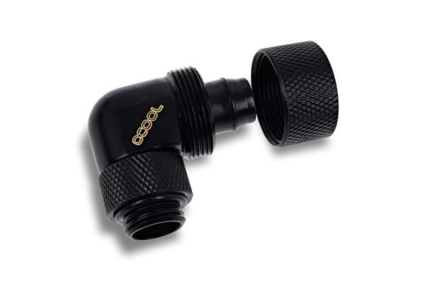 Pins De Formación De Hielo Alfacol 16/10 Mm 90 ° G1/4 Rotativos, Conexión Negra, Para Mangueras Suaves (Pvc, Silicona, Neopreno) 17613