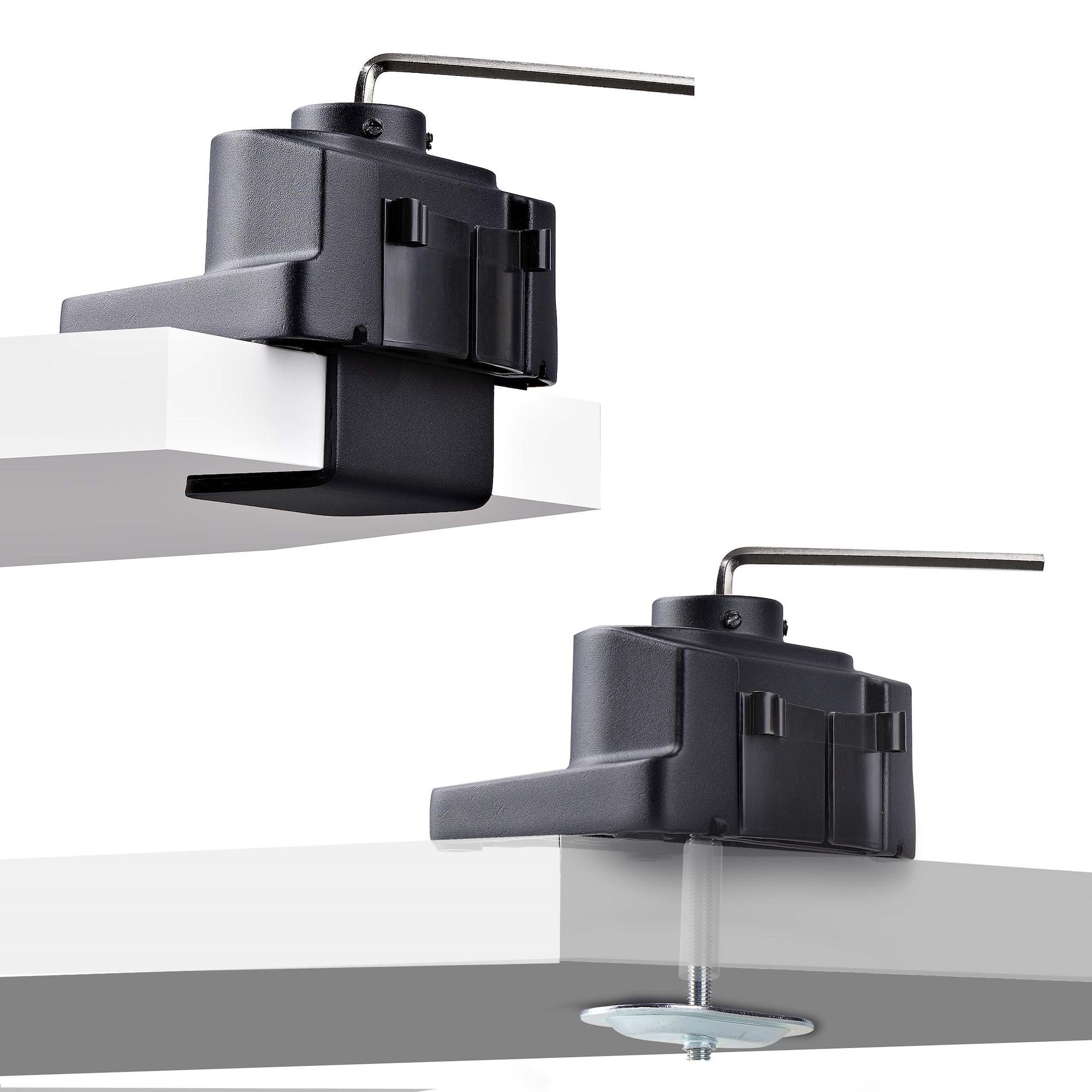 Startech.Com Triple Monitor Desk Mount For Up To Three 27in Screens, Vesa 75x75/100x100, Tool-Less Arm Adjustments, C-Cl