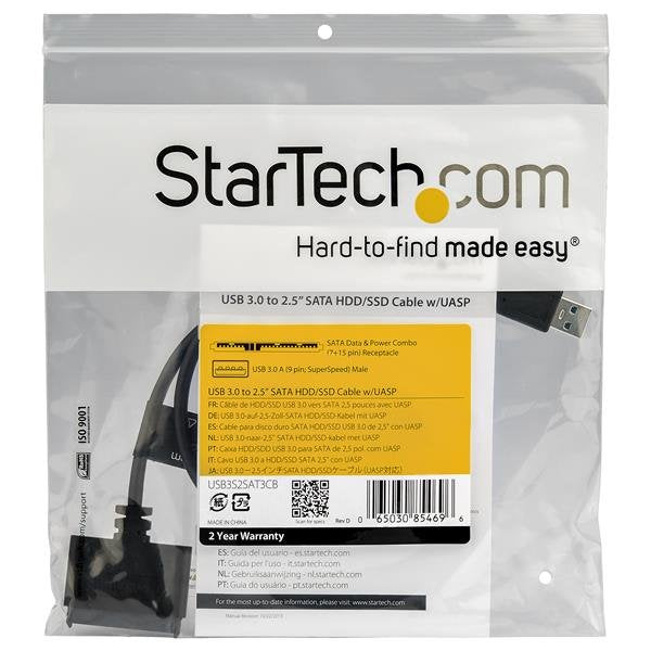 EAN 0065030854696 - StarTech.com USB3S2SAT3CB base para portátil y replicador de puertos Negro imagen 5