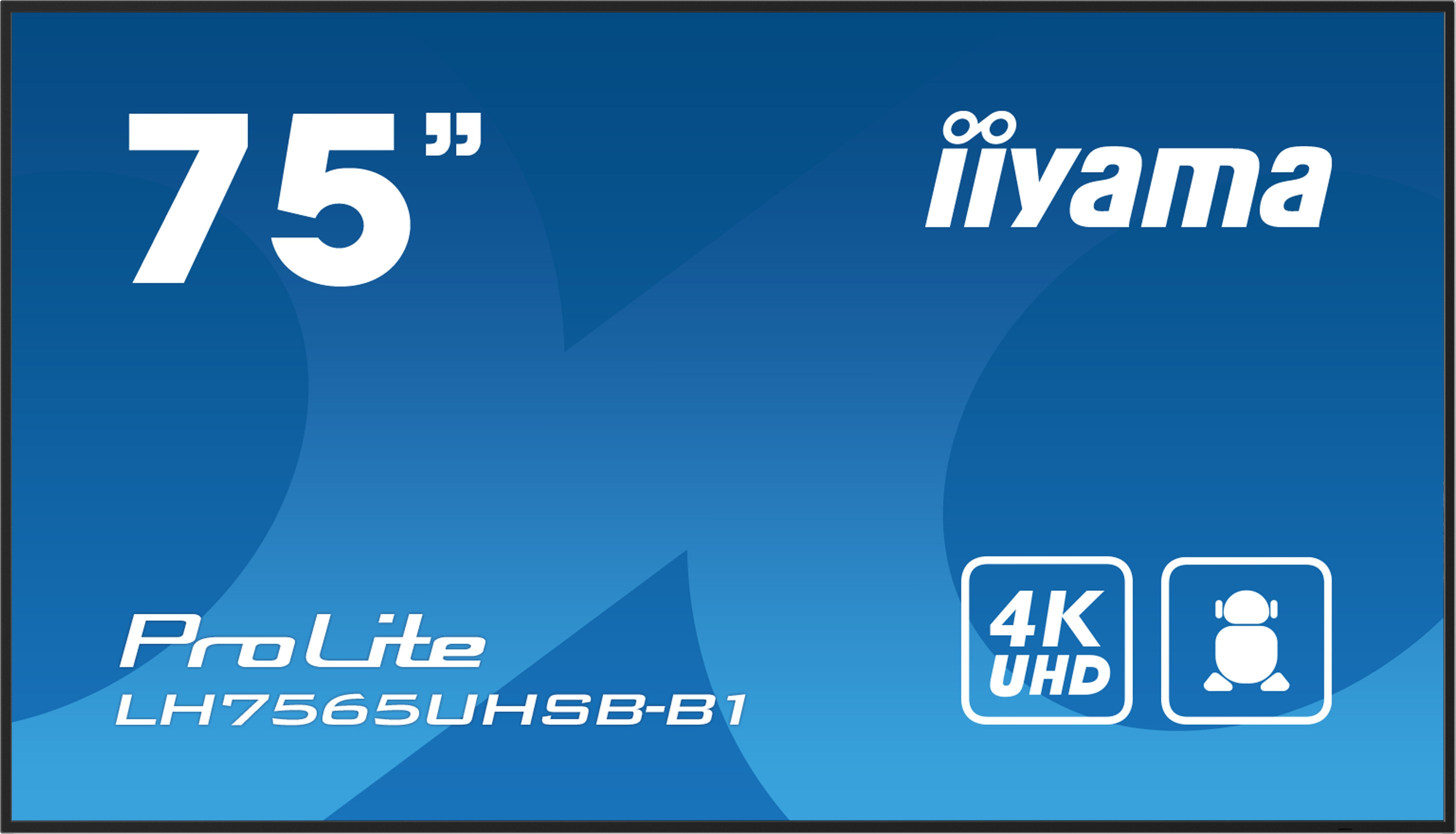 EAN 4948570123599 - iiyama LH7565UHSB-B1 pantalla de señalización Diseño de quiosco 189,2 cm (74.5") LED Wifi 800 cd / m² 4K imagen 2
