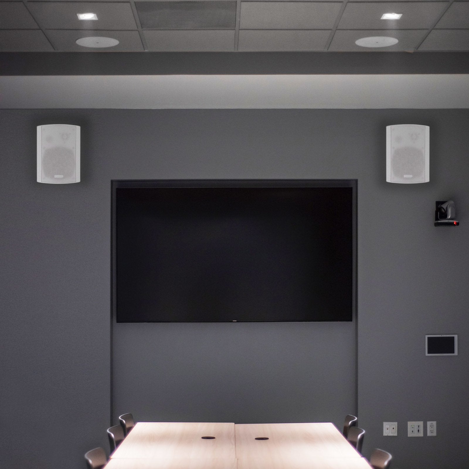 Tooq Altavoces Autoamplificados De Pared 60w - Control De Volumen, Agudos Y Bajos - Soporte Giratorio 180º - Color