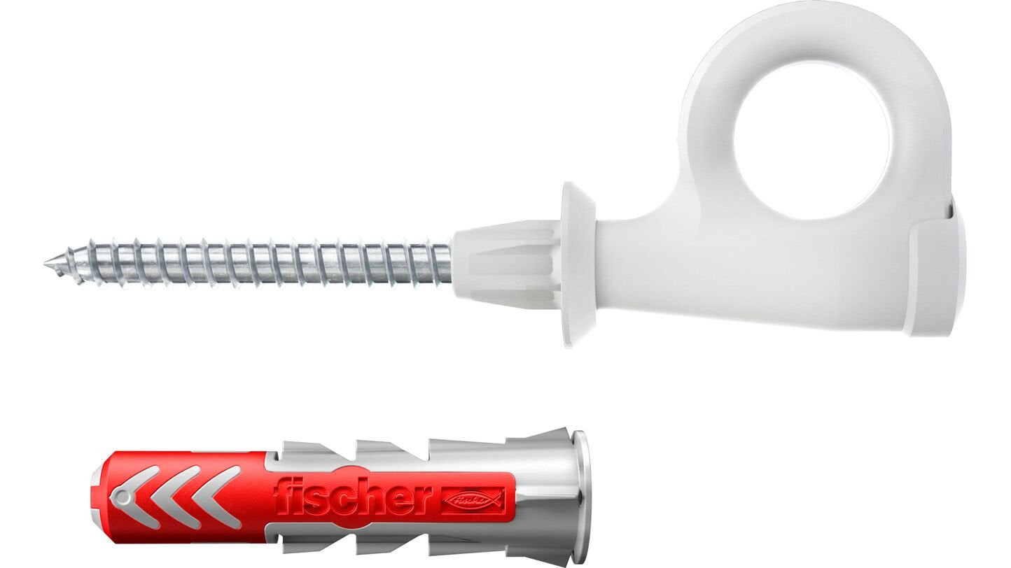 Tacos Fischer Easyhook Loop Duopower 8x40, 25 Piezas, Con Ojal Easyhook Blancos