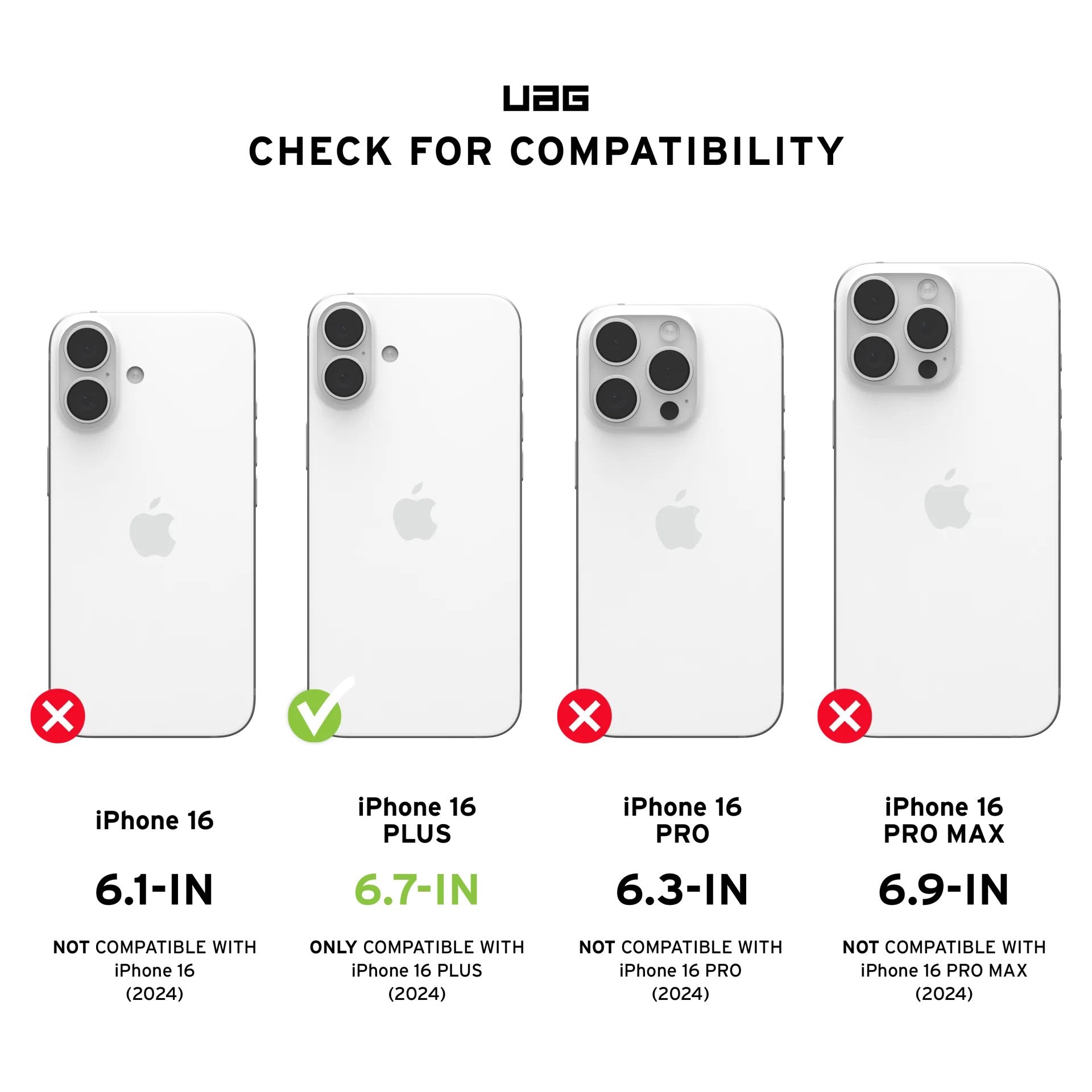 Funda Uag George Plyo Ice White Apple Iphone 16 Plus