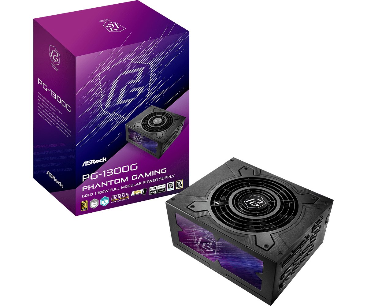 EAN 4710483948633 - Asrock Phantom Gaming PG-1300G unidad de fuente de alimentación 1300 W 20+4 pin ATX ATX Negro imagen 1