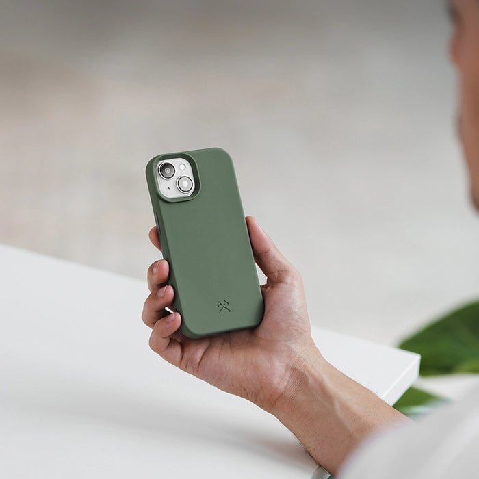 Funda Woodcessories Bio Magsafe Para Iphone 15 Plus Verde Medianoche