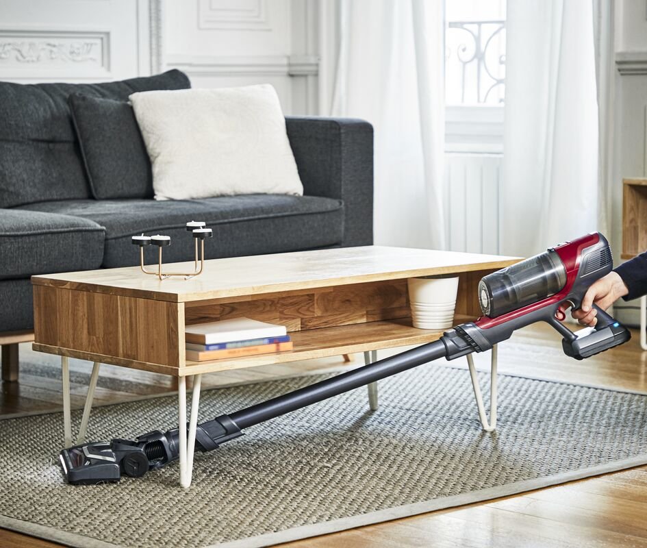 EAN 3221616018891 - Rowenta RH6878 Aspiradora escoba 2 en 1 Batería Secar Ciclónico Sin bolsa 0,55 L 100 W Rojo, Gris imagen 8