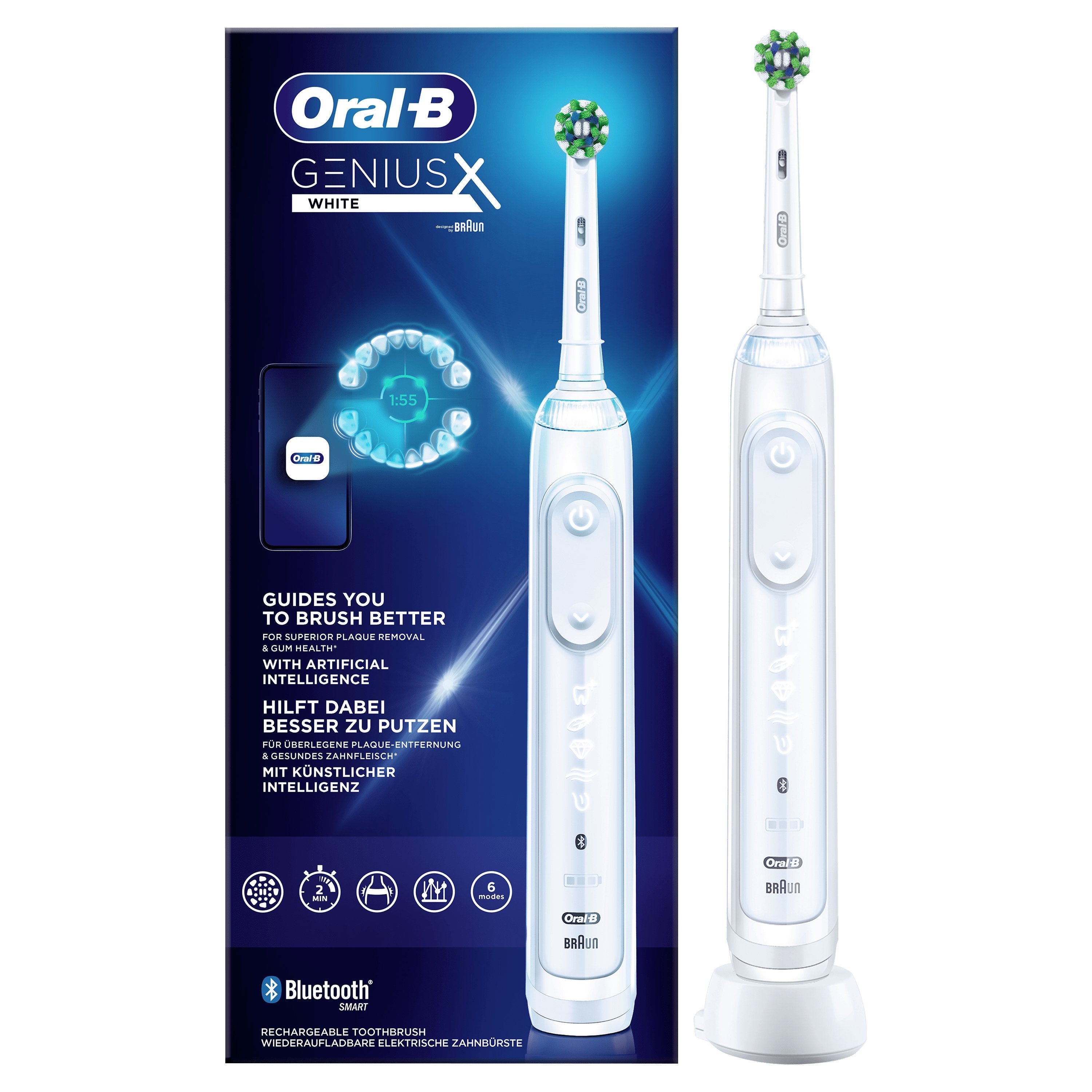 EAN 4210201396901 - Oral-B Genius X 80354126 cepillo eléctrico para dientes Adulto Cepillo de dientes oscilante Blanco imagen 13