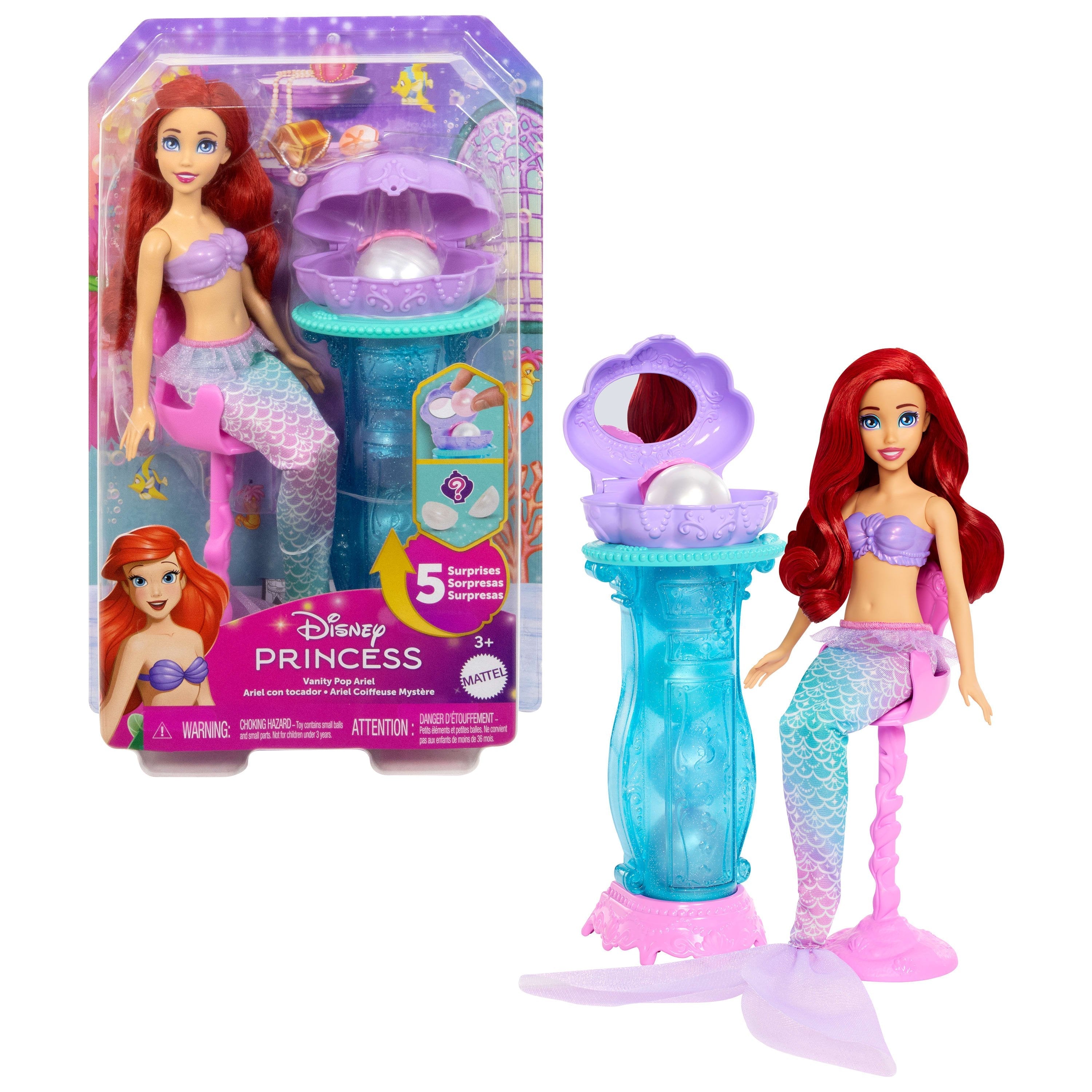Muñeca Mattel Disney Princesa Sirena Sorpresa Jbf86