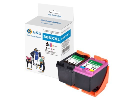 G&G Xxl-Cartuchon 2er Set Para Hp 305xl 3ym62ae + 3ym63ae