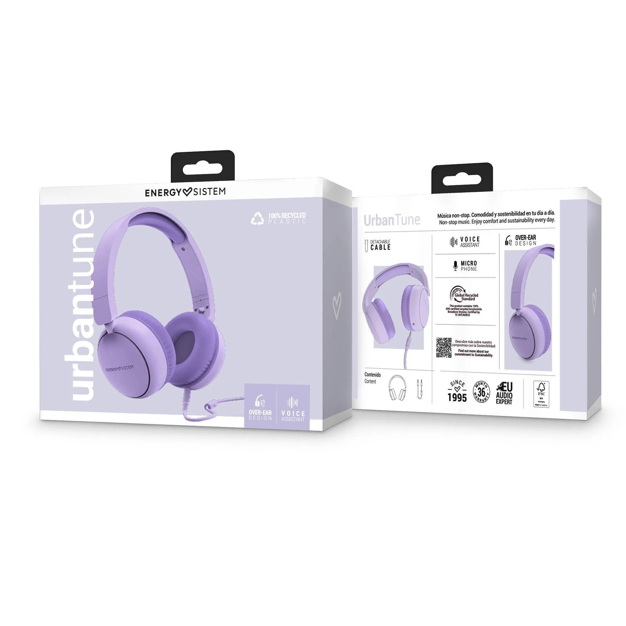 EAN 8432426457663 - Energy Sistem UrbanTune Auriculares Alámbrico Diadema Llamadas/Música Lavanda imagen 5