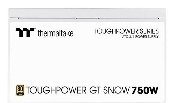 Thermaltake Toughpower Gt Snow 750w, Fuente De Alimentación Para Pc Blanco, 1x Gpu De Alta Potencia De 12 Pines, 4x Pcie, Gestión De Cables, 750 Vatios Ps-Tpt-0750fnfage-W
