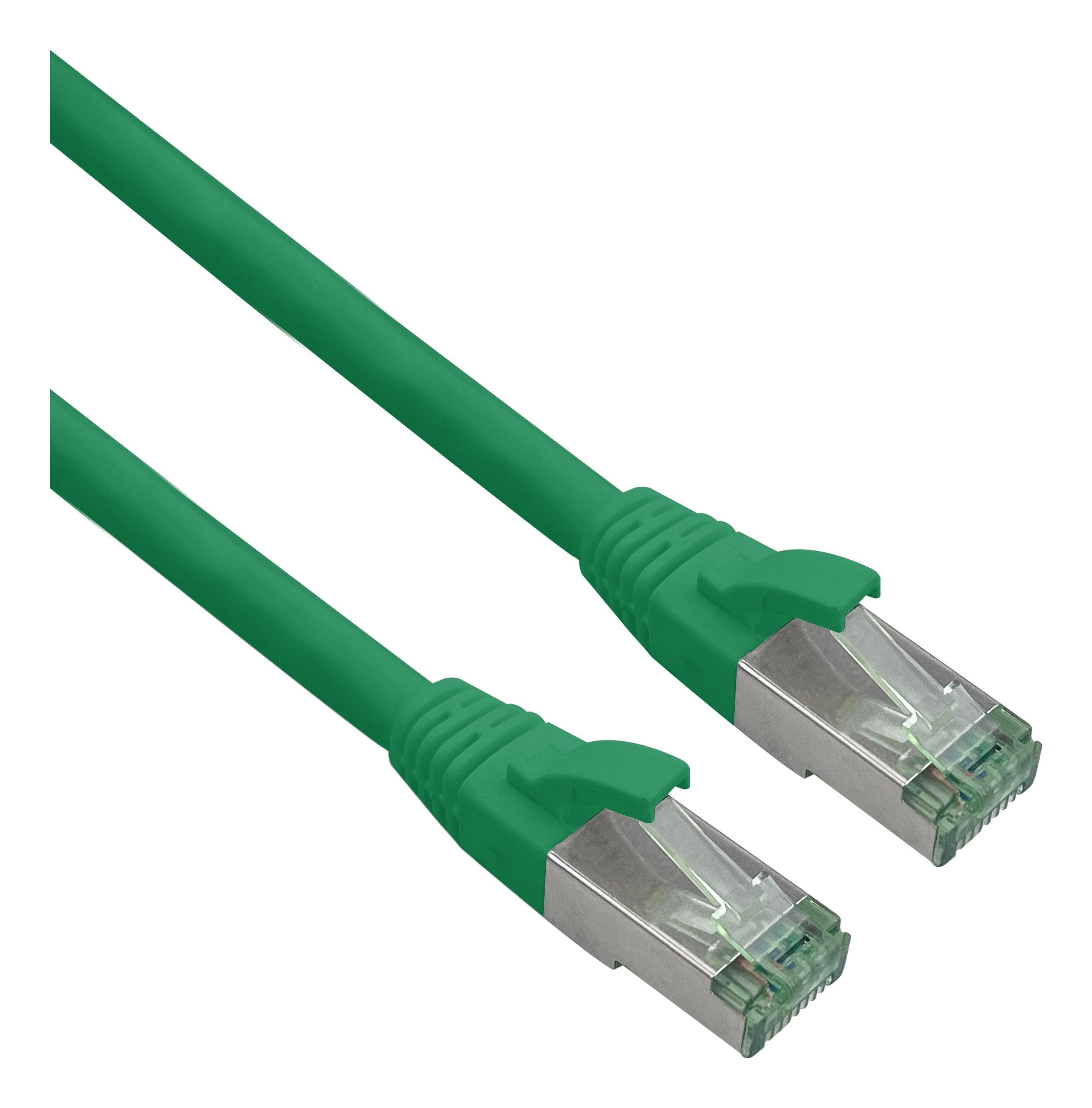 Helos Grs Certificado Cat 6a Cable De Red Con Cat 7 Rohkabel Tpe Verde 3,0m