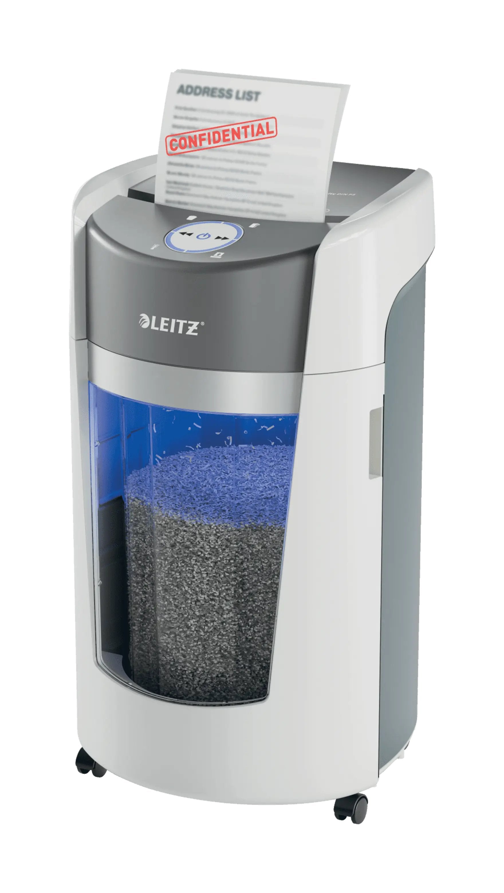 Leitz Iq Optimax Office Destructora De Papel Din P5 - Destruye Hasta 10 Hojas - Papelera De 35l Con Tecnologia De Giro