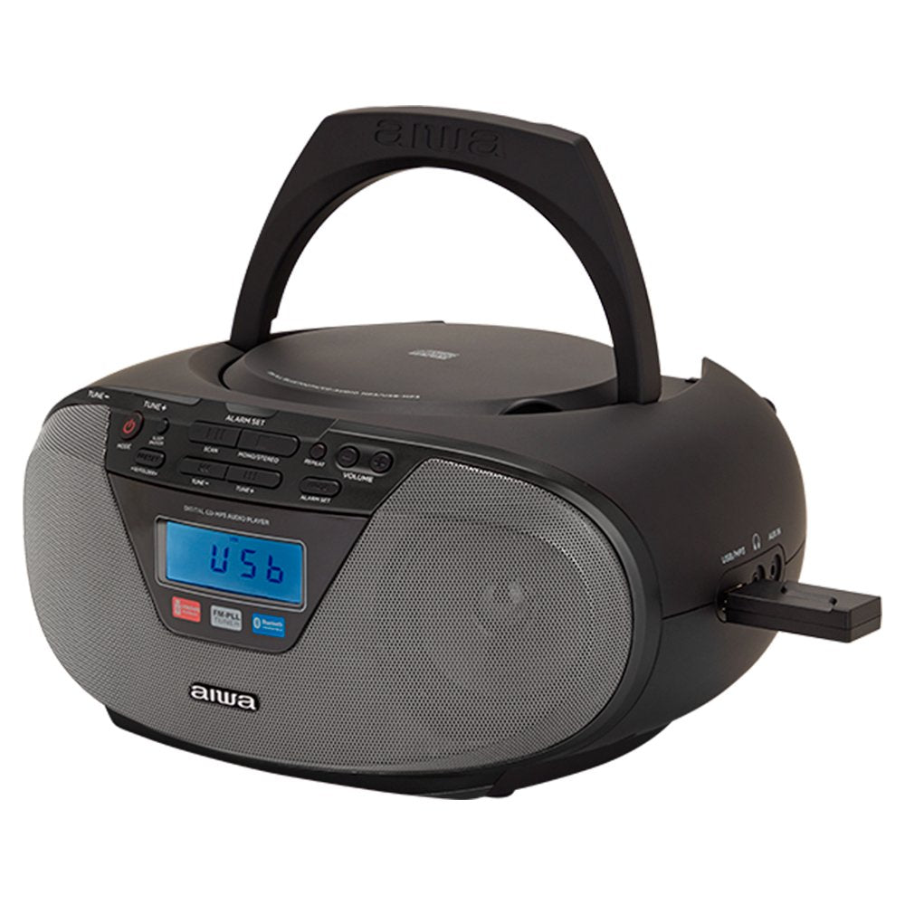 Radio Cd Portátil Aiwa Bbtu 400bk 6w Rms Usb Bluetooth