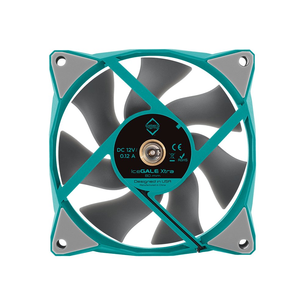 EAN 1230000071093 - Iceberg Thermal IceGALE Xtra Carcasa del ordenador Ventilador 8 cm Verde azulado 1 pieza(s) imagen 3