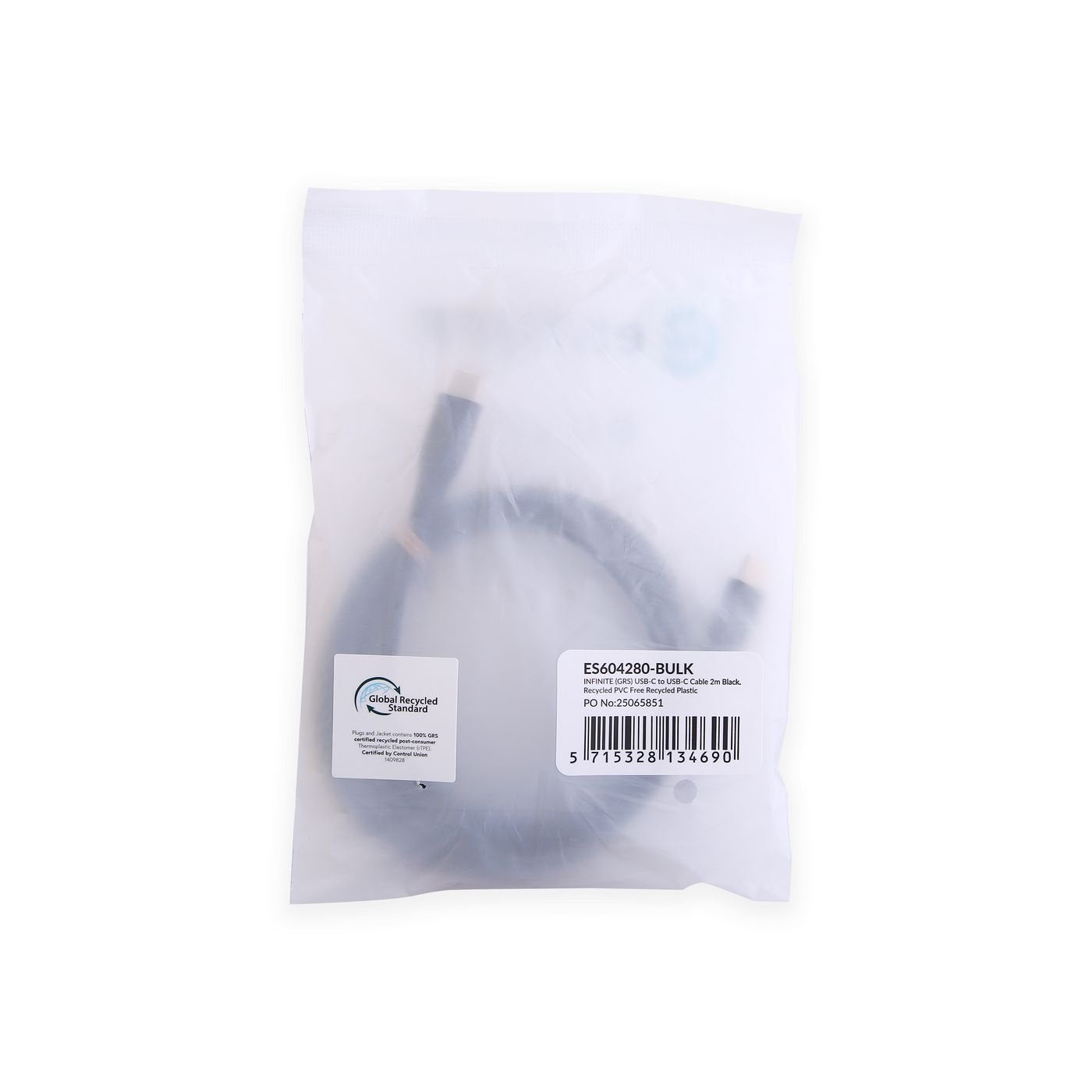 EAN 5715328134690 - eSTUFF ES604280-BULK cable USB USB 2.0 2 m USB C 60 W Negro imagen 3