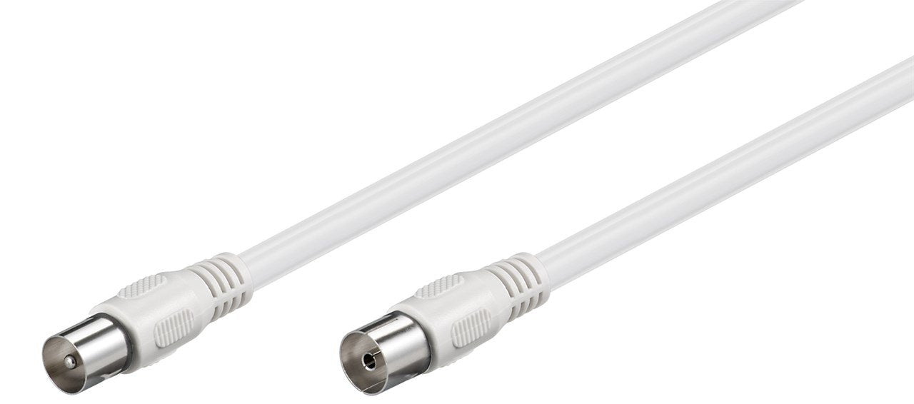 Goobay Iec-Anschlusscable 1,5m Wei Koax-Stecker - Koax-Buchse