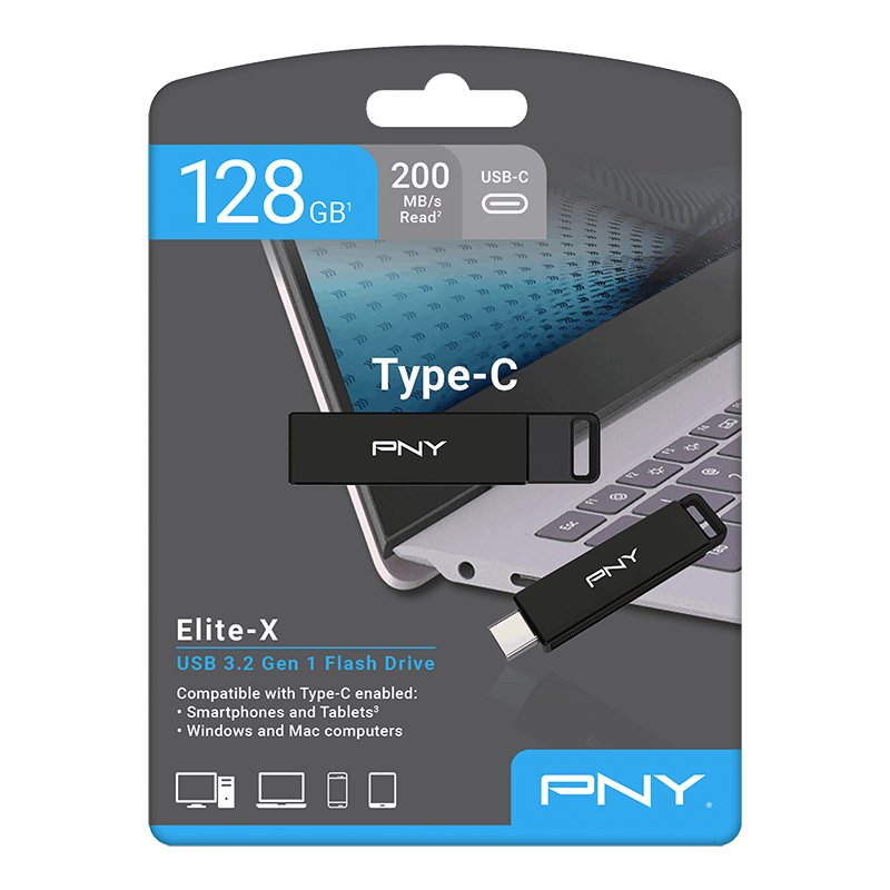 EAN 0751492648729 - PNY Elite-X unidad flash USB 128 GB USB Tipo C 3.2 Gen 1 (3.1 Gen 1) Negro imagen 6