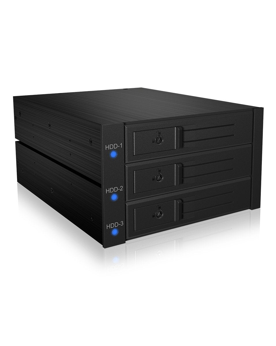 Icy Box Backplane, 3x Sata 3,5" Hdd Für 2x 5,25" Schacht, Hot Swap, Trägerlos