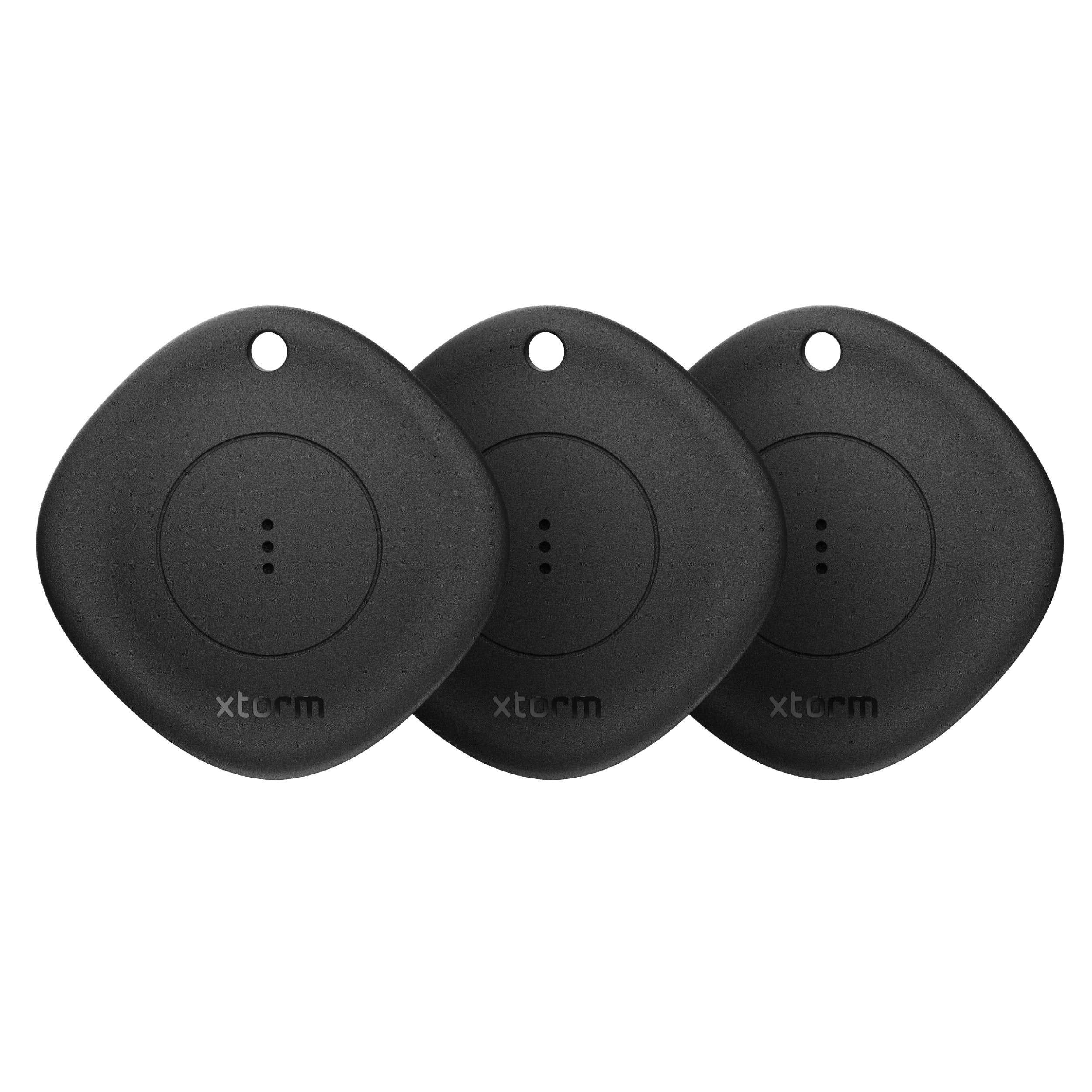 Localizador Travel Tag Pack 3 Negro Xtorm 3 Unidades/ Compatible Con La App 'Buscar' De Apple/ Batería Reemplazable.