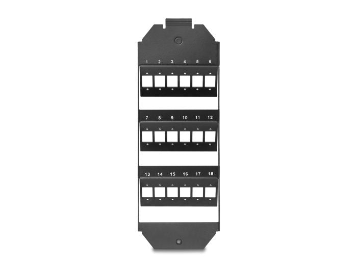 Delock Lwl Halterung Für Bodentank 18 Port Für Sc Simplex Lc Duplex Kupplungen Schwarz