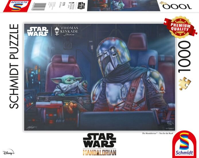 Juegos Schmidt Thomas Kinkade Studios: Star Wars The Mandalorian - Dos Para La Carretera, Puzzle 1000 Parts 57378