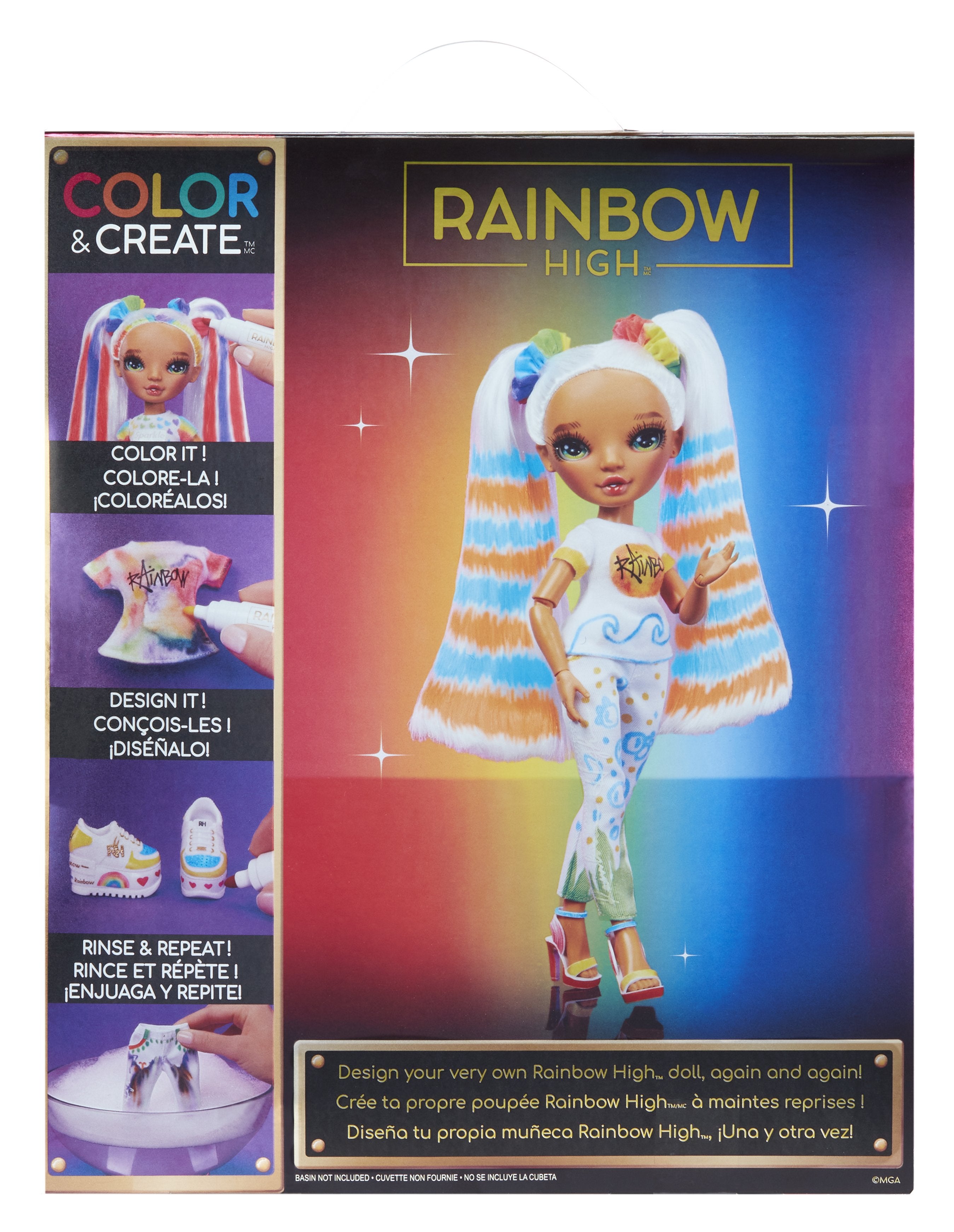 EAN 35051500407 - Rainbow High Color & Create Fashion Doll- Character 3 (green eyes) imagen 6