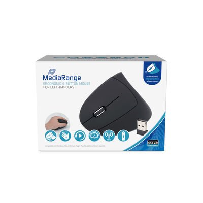 EAN 4260664870456 - MediaRange MROS233 ratón Oficina Izquierda RF inalámbrico Óptico 1600 DPI imagen 3
