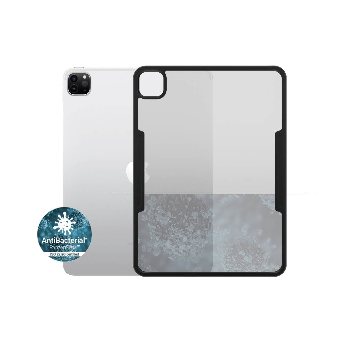 Funda Panzerglass Para Apple Ipad 11 (2018, 2020, 2021) Transparente Negro