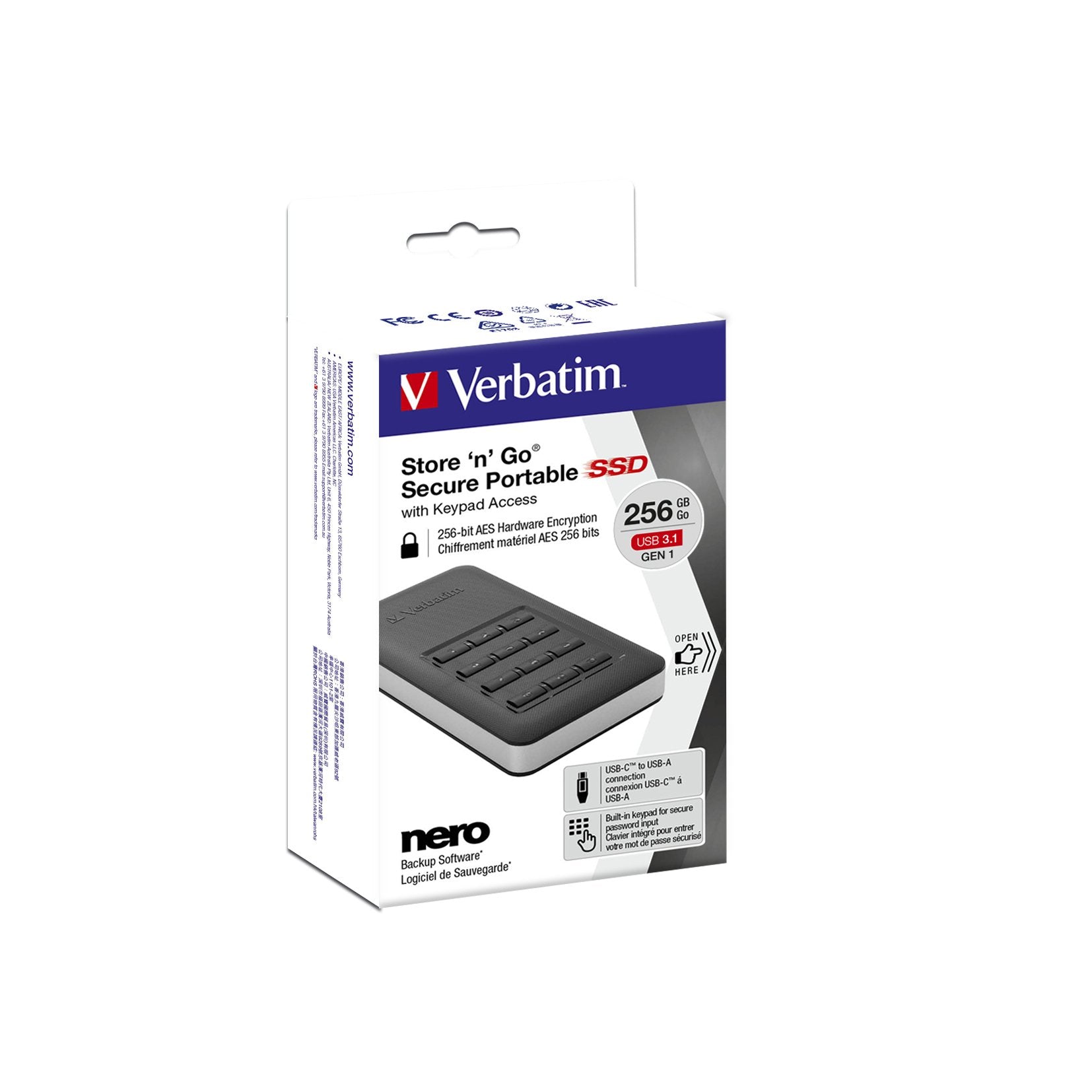 EAN 0023942534020 - Verbatim Store'n'Go USB Tipo C 3.2 Gen 1 (3.1 Gen 1) Negro, Plata imagen 5
