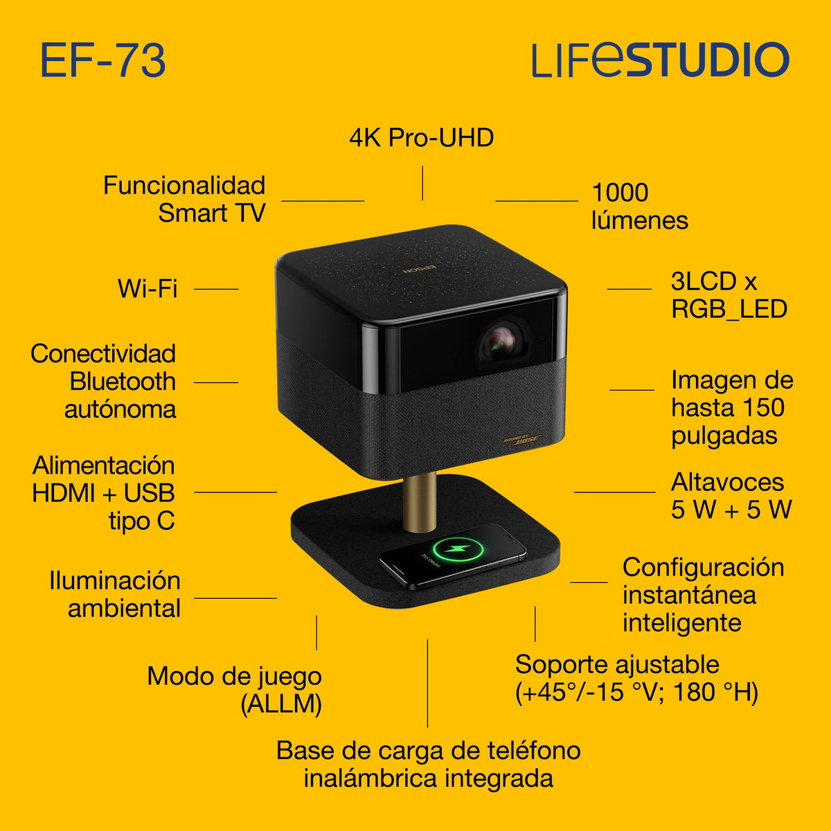 EAN 8715946744896 - Epson Lifestudio Flex Special Lux Edition 1000 lúmenes ANSI 3LCD UHD 4K (3840x2160) imagen 7