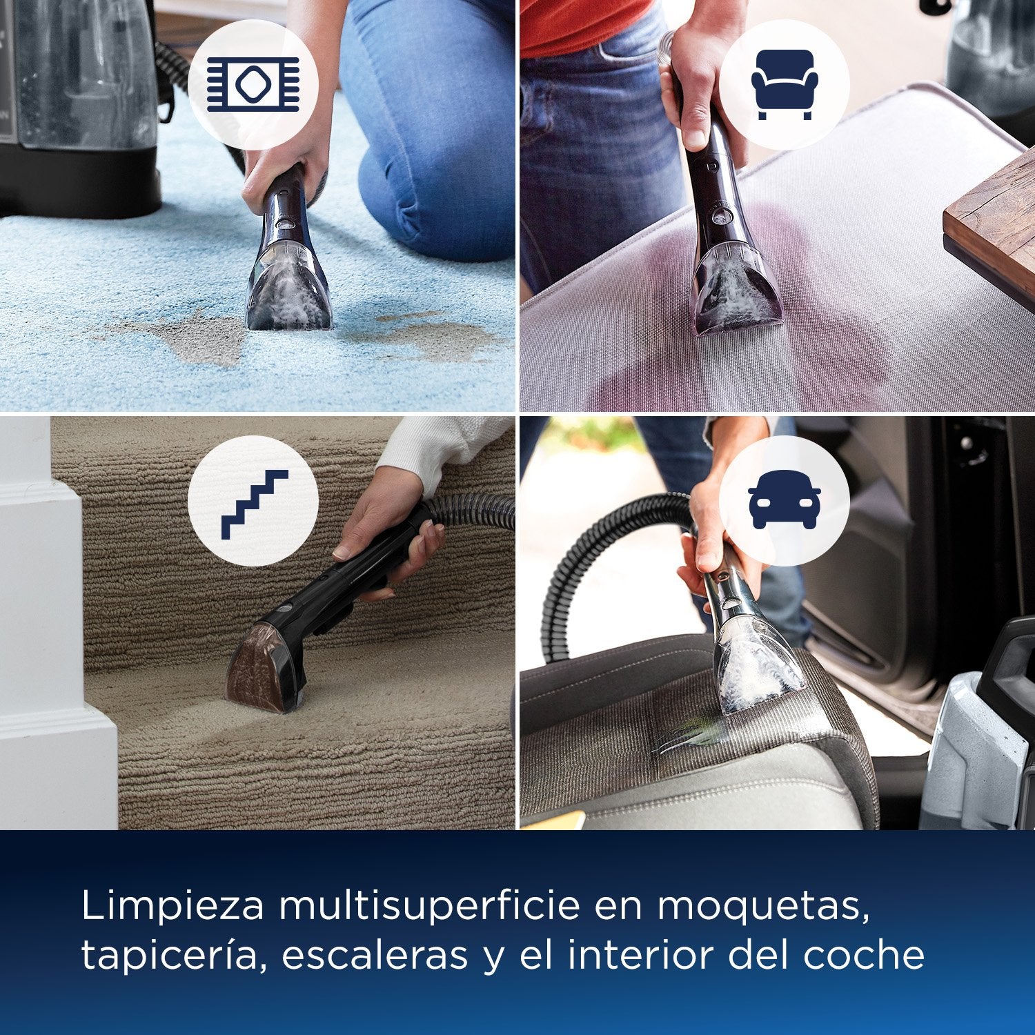 EAN 0011120272307 - Bissell SpotClean Plus máquina de limpieza de alfombras Húmedo Negro, Transparente imagen 6