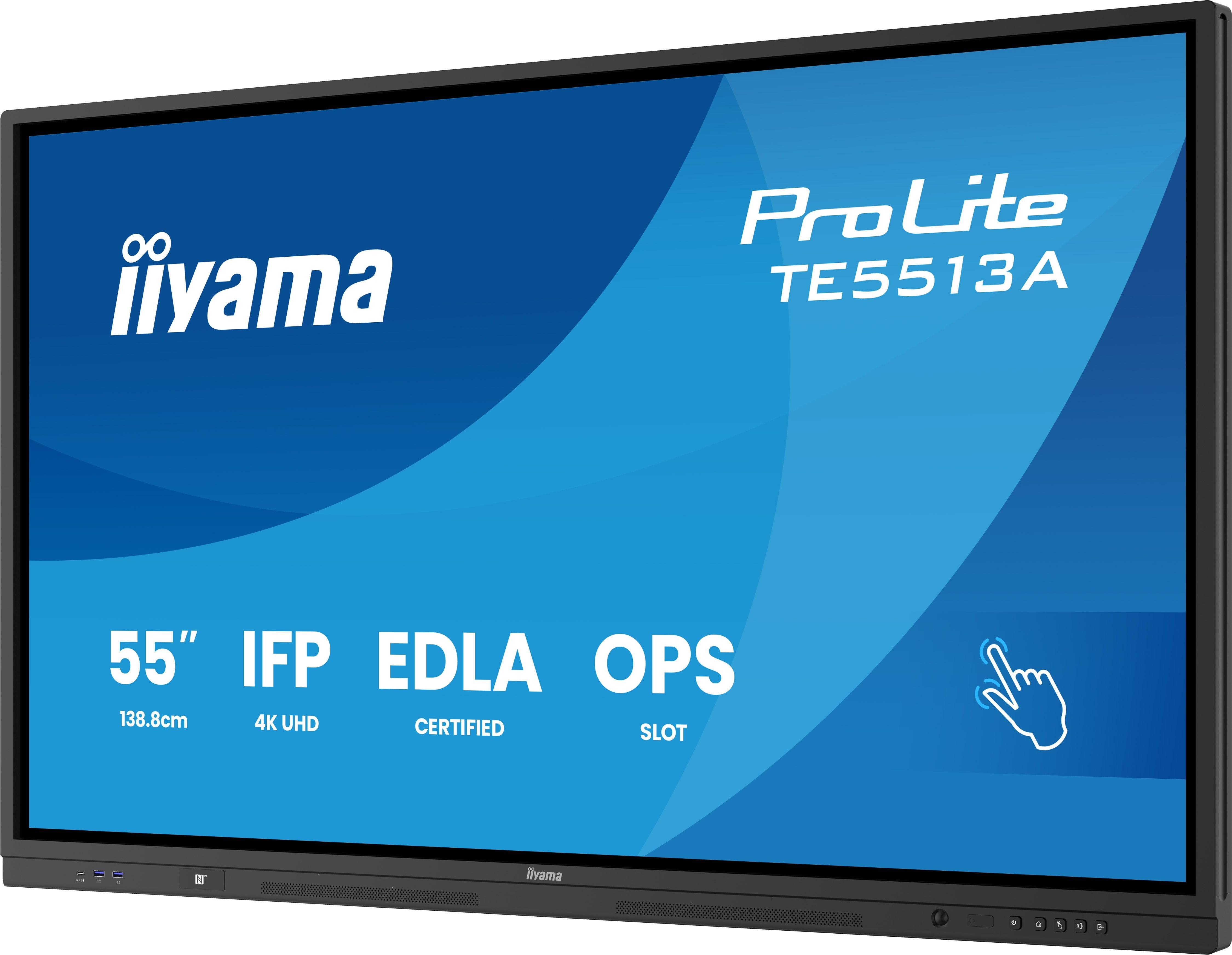 Iiyama Te9813a-B1ag Pantalla De Señalización Panel Plano Interactivo 2,48 M (97.5") Wifi 450 Cd / M² 4k Ultra Hd Negro Pantalla Táctil Procesador Incorporado Android 18/7
