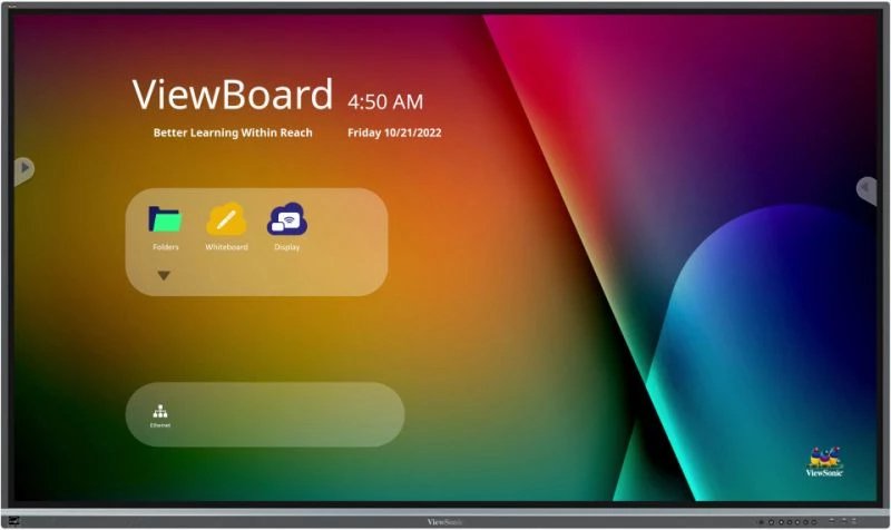 Viewsonic Ifp8650-5f Pizarra Y Accesorios Interactivos 2,18 M (86") 3840 X 2160 Pixeles Pantalla Táctil Negro Hdmi