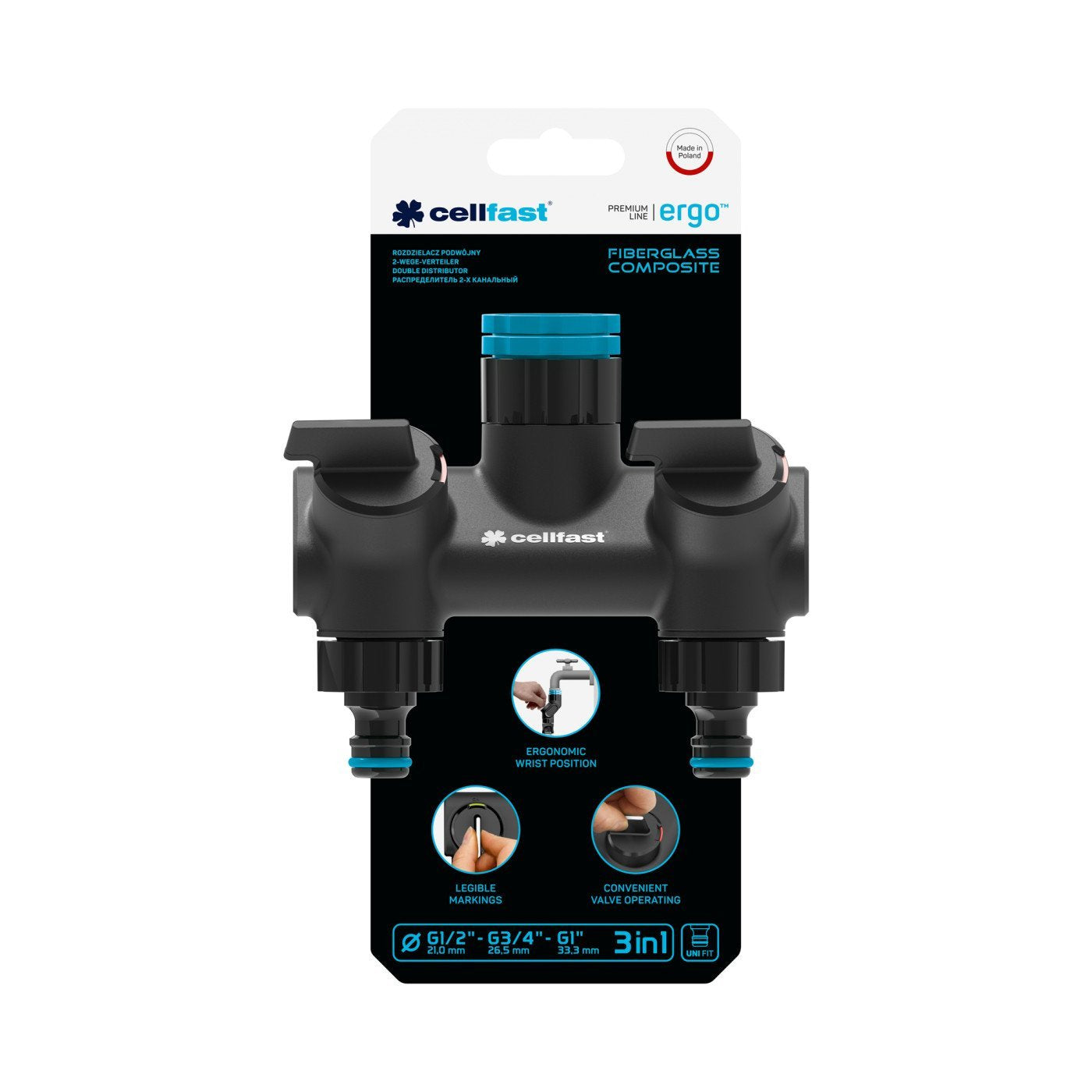 Distribuidor De Grifo Doble Ergo Cellfast