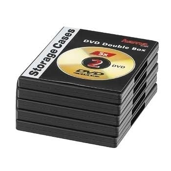 1x5 Hama Dvd-Double Jewel Case Black 51294