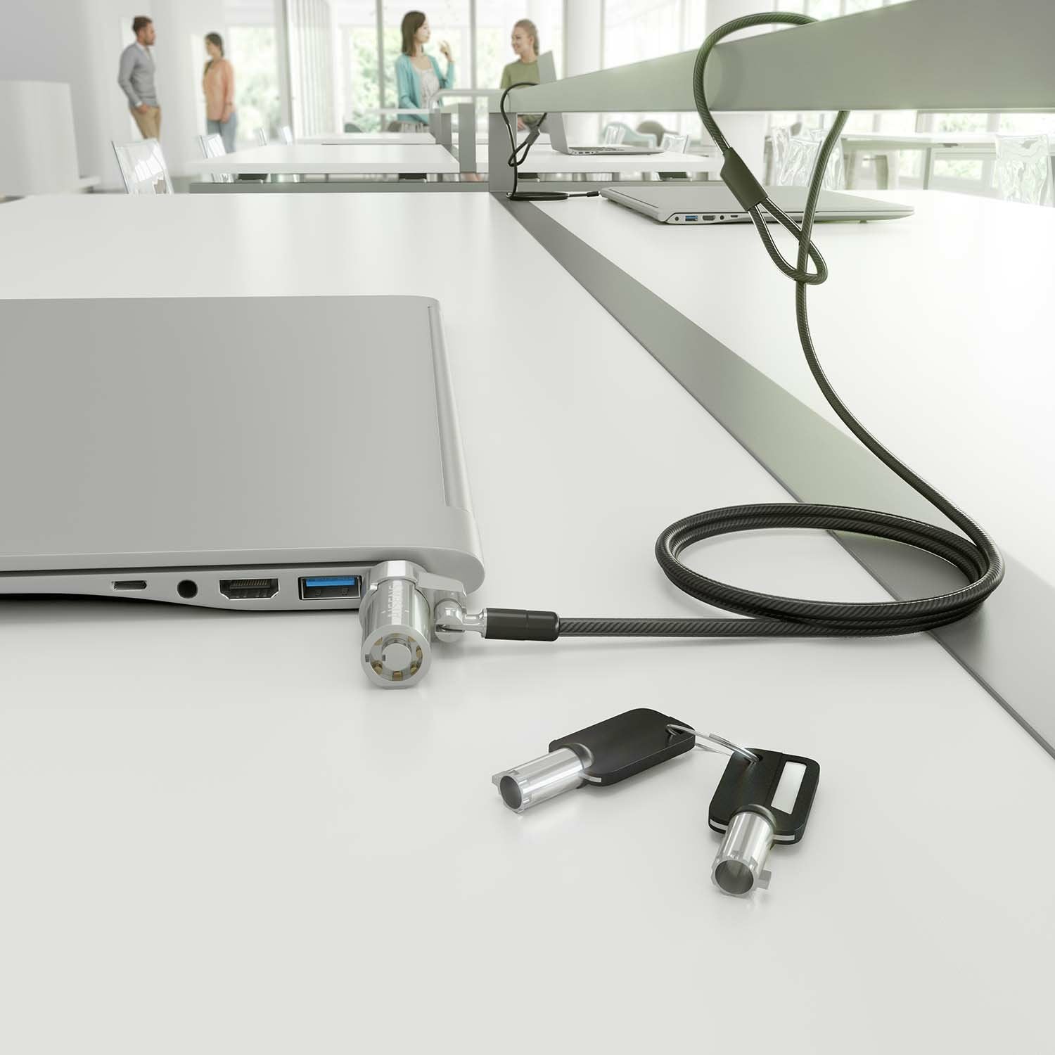 Aisens Cable De Seguridad Tipo Nano Para Portátiles Aslk-D45k06-Bk 1.5m