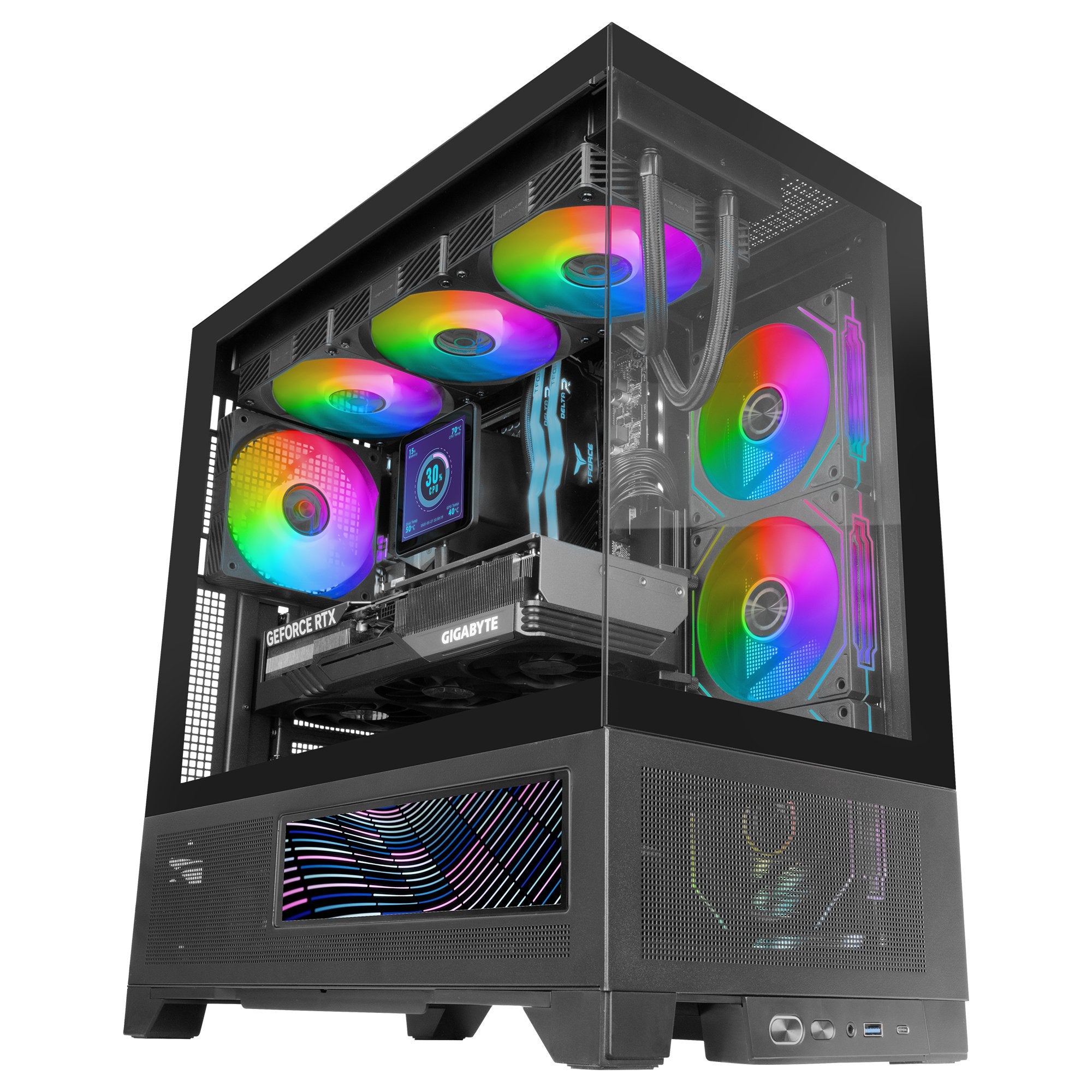 EAN 8435693112556 - Mars Gaming MCLCDX carcasa de ordenador Midi Tower Negro imagen 2