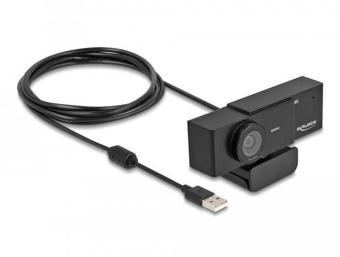 Delock Webcam Usb Uhd Con Micrófono 4k 30 Hz Punto De Vista De 110° Y Trípode